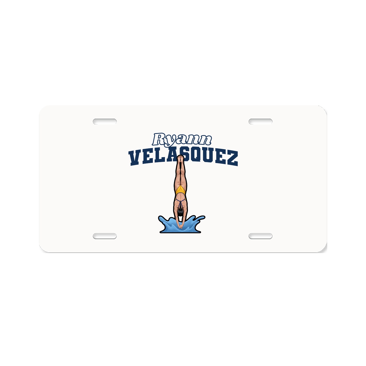 License Plate — Name Arch in Classic
