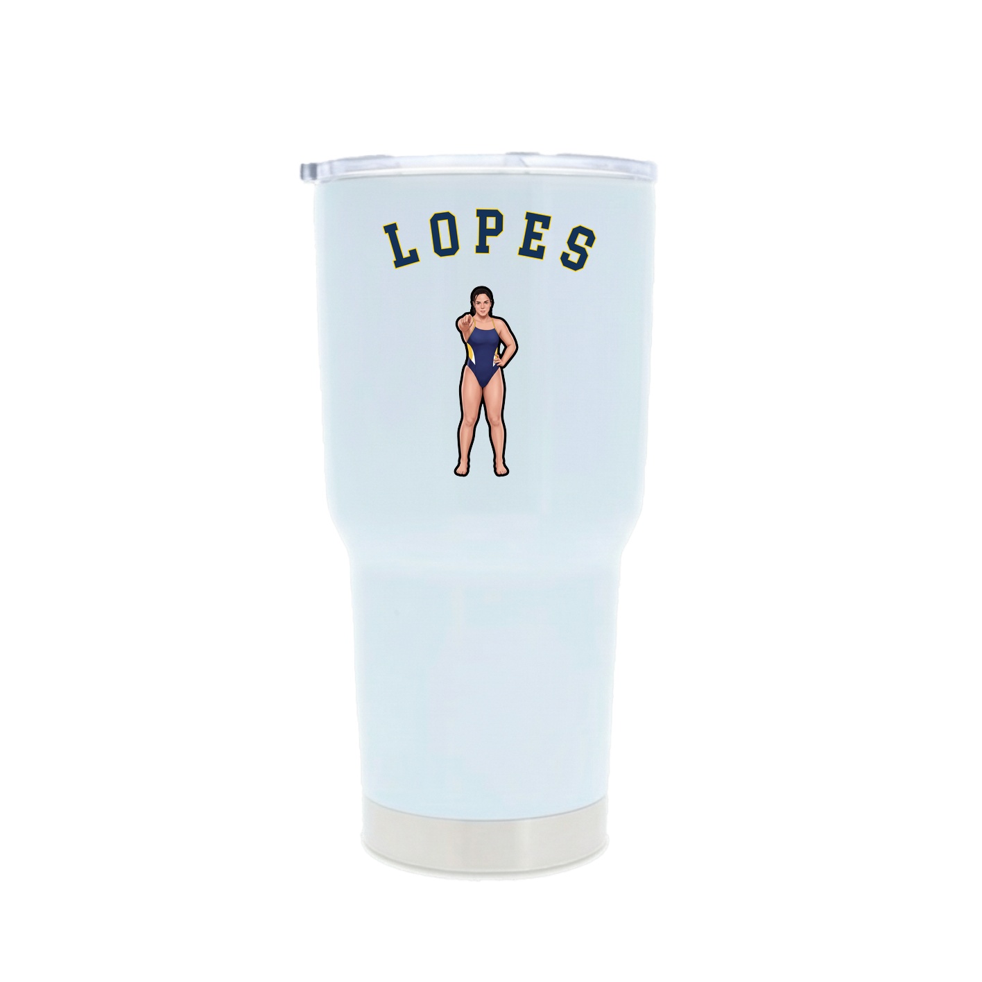 30oz Stainless Steel Tumbler — Shirsey Arch in White