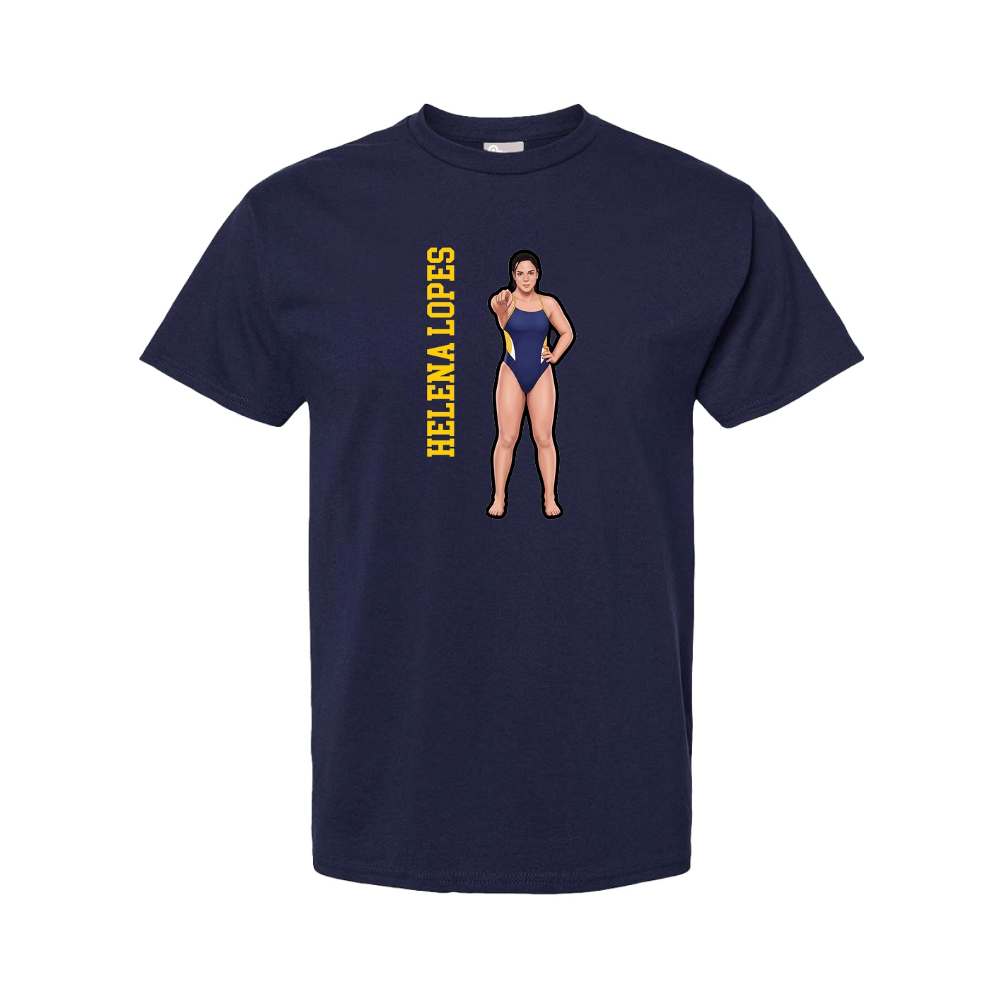 Tee — Name Vertical in Navy