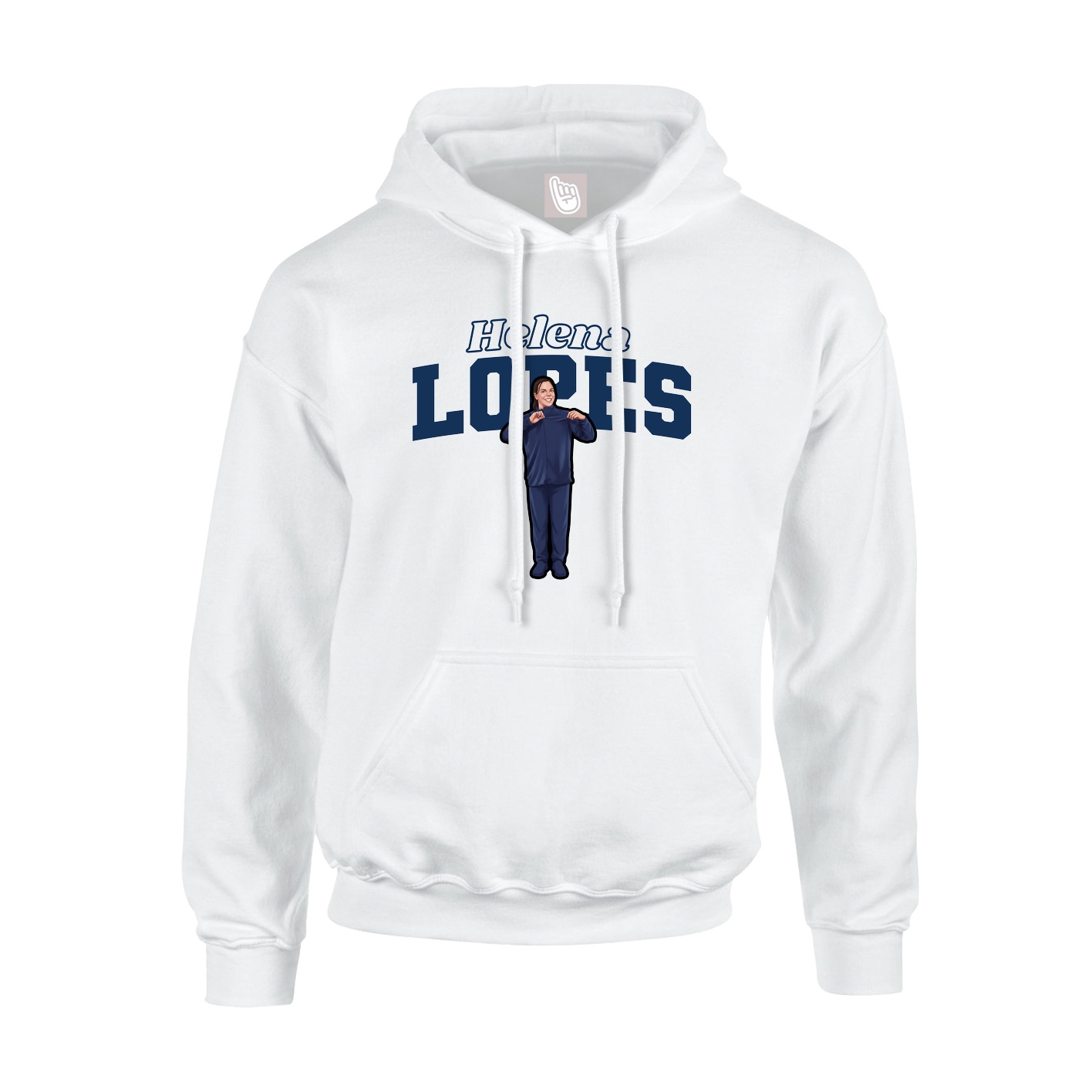 Hoodie — Name Arch in White