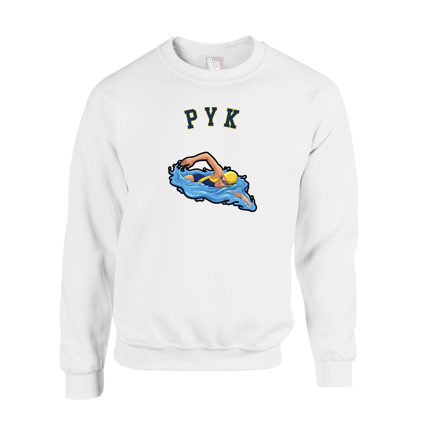 Fleece Crew — Shirsey Arch in White