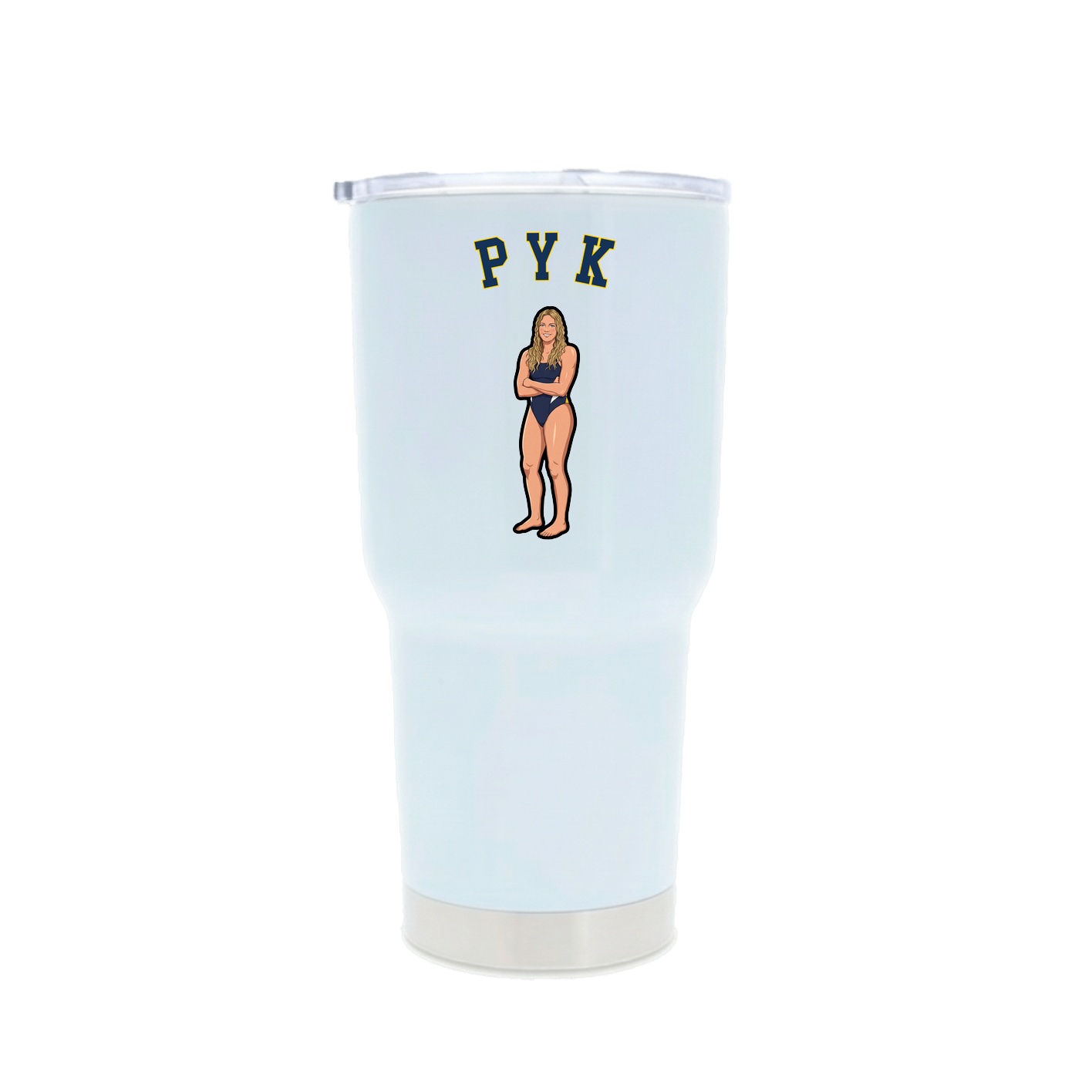 30oz Stainless Steel Tumbler — Shirsey Arch in White