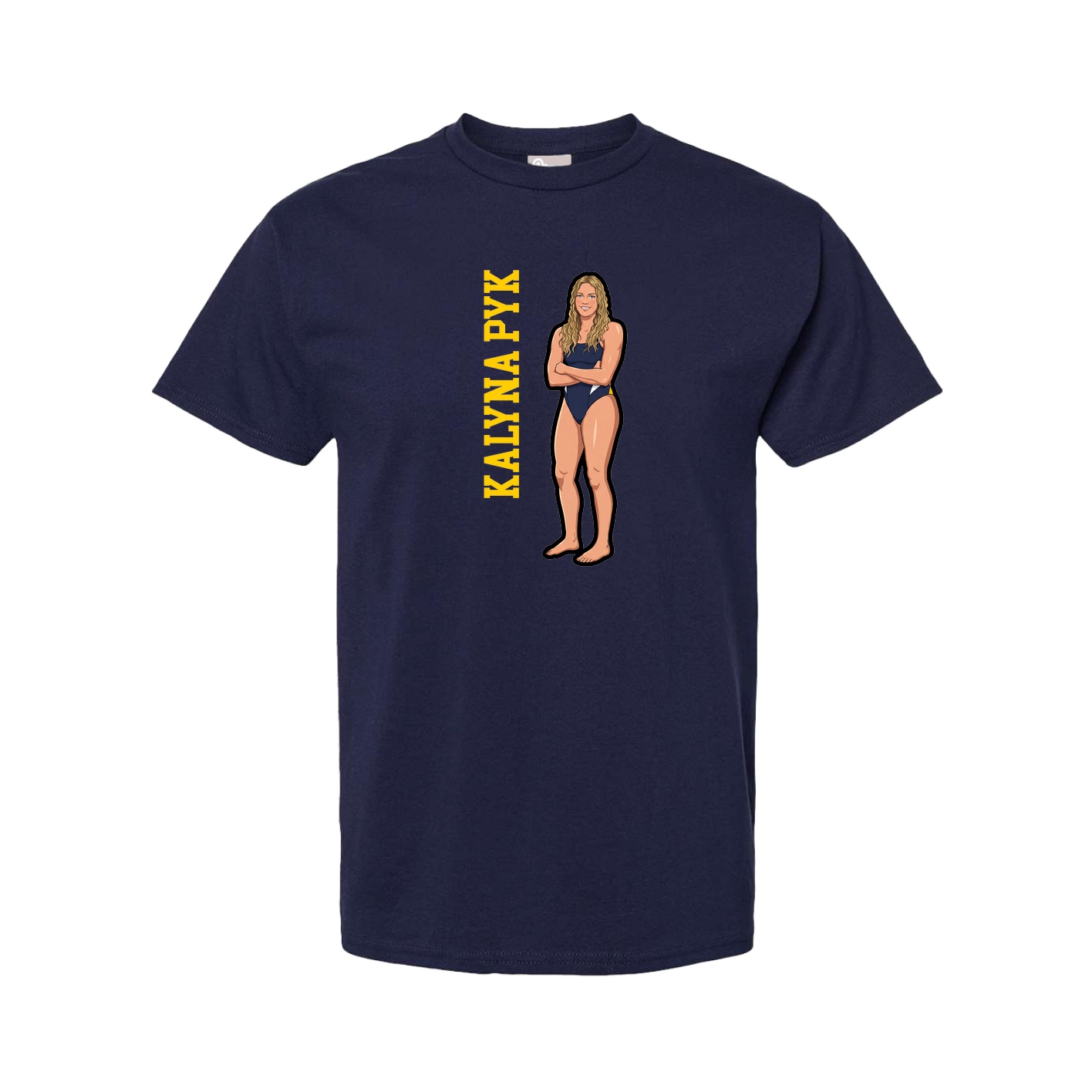 Youth Tee — Name Vertical in Navy
