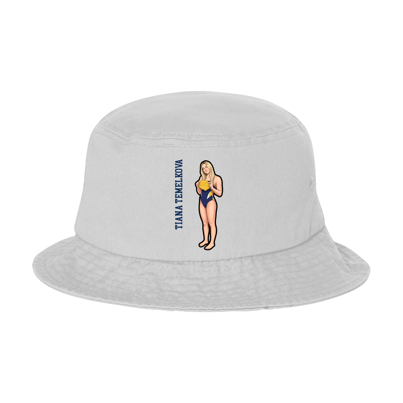 Bucket Cap — Name Vertical in White