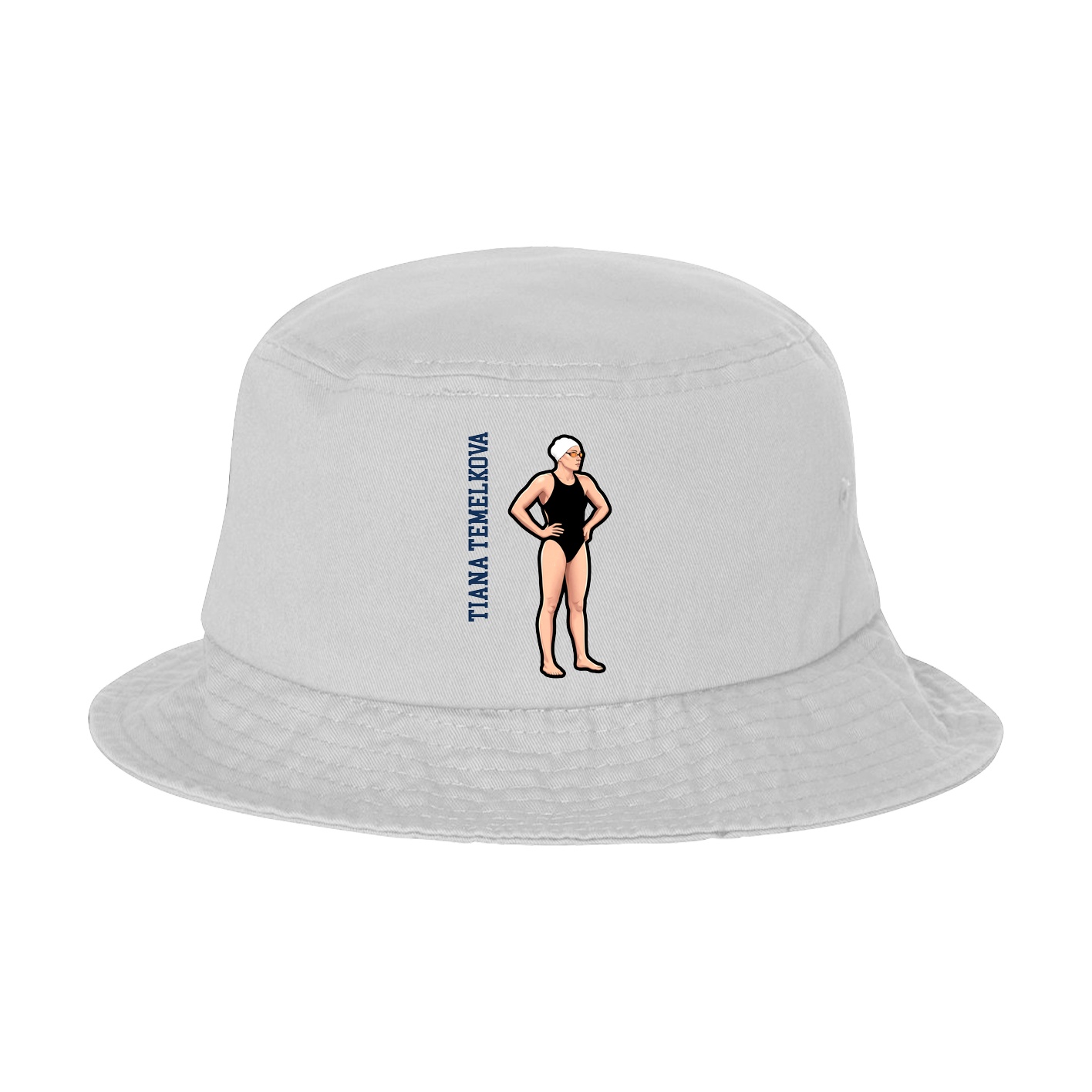 Bucket Cap — Name Vertical in White
