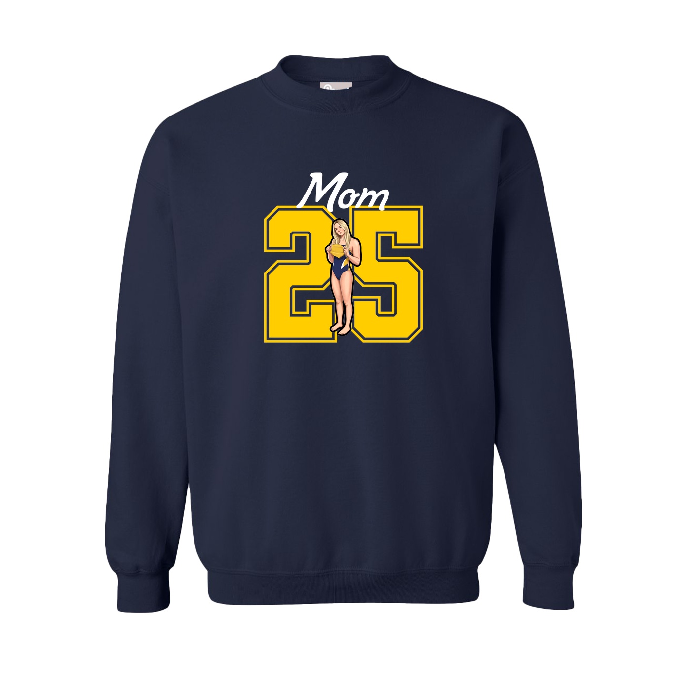 Fleece Crew — Mothers Day Shirsey in Navy
