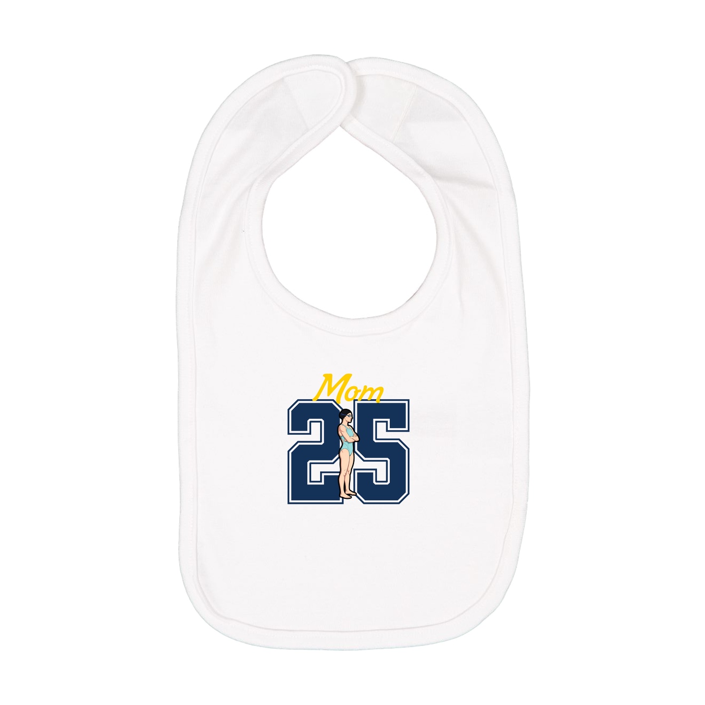 Infant Bib — Mothers Day Shirsey in White