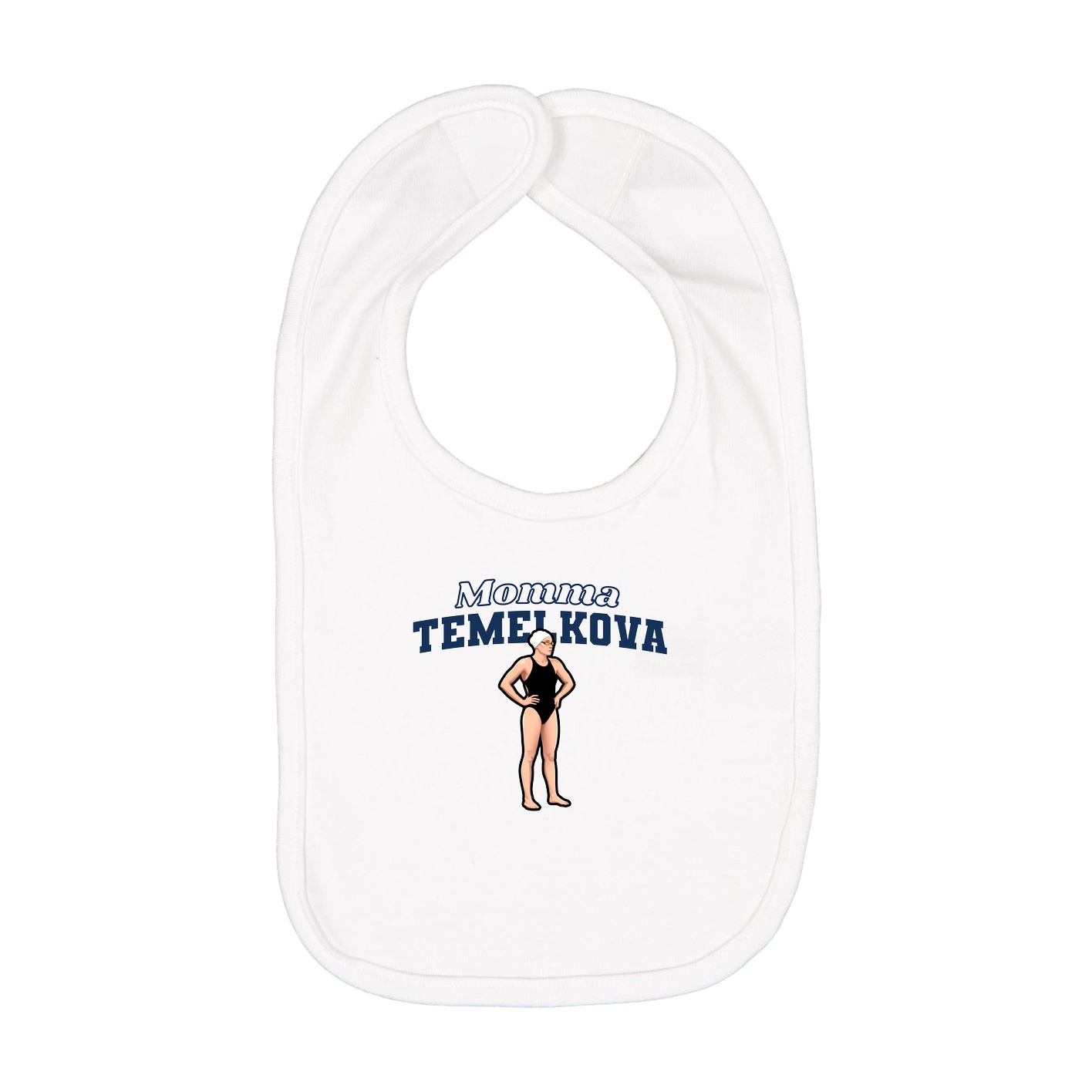 Infant Bib — Mothers Day Block in White