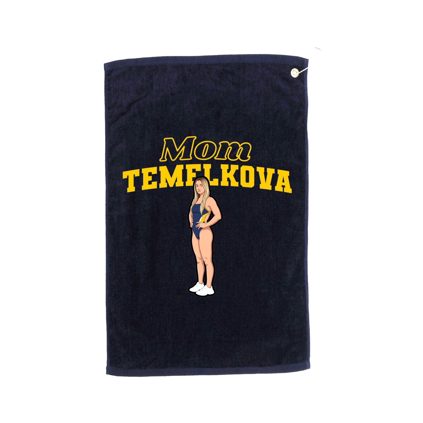Golf Towel — Mothers Day Block in Navy