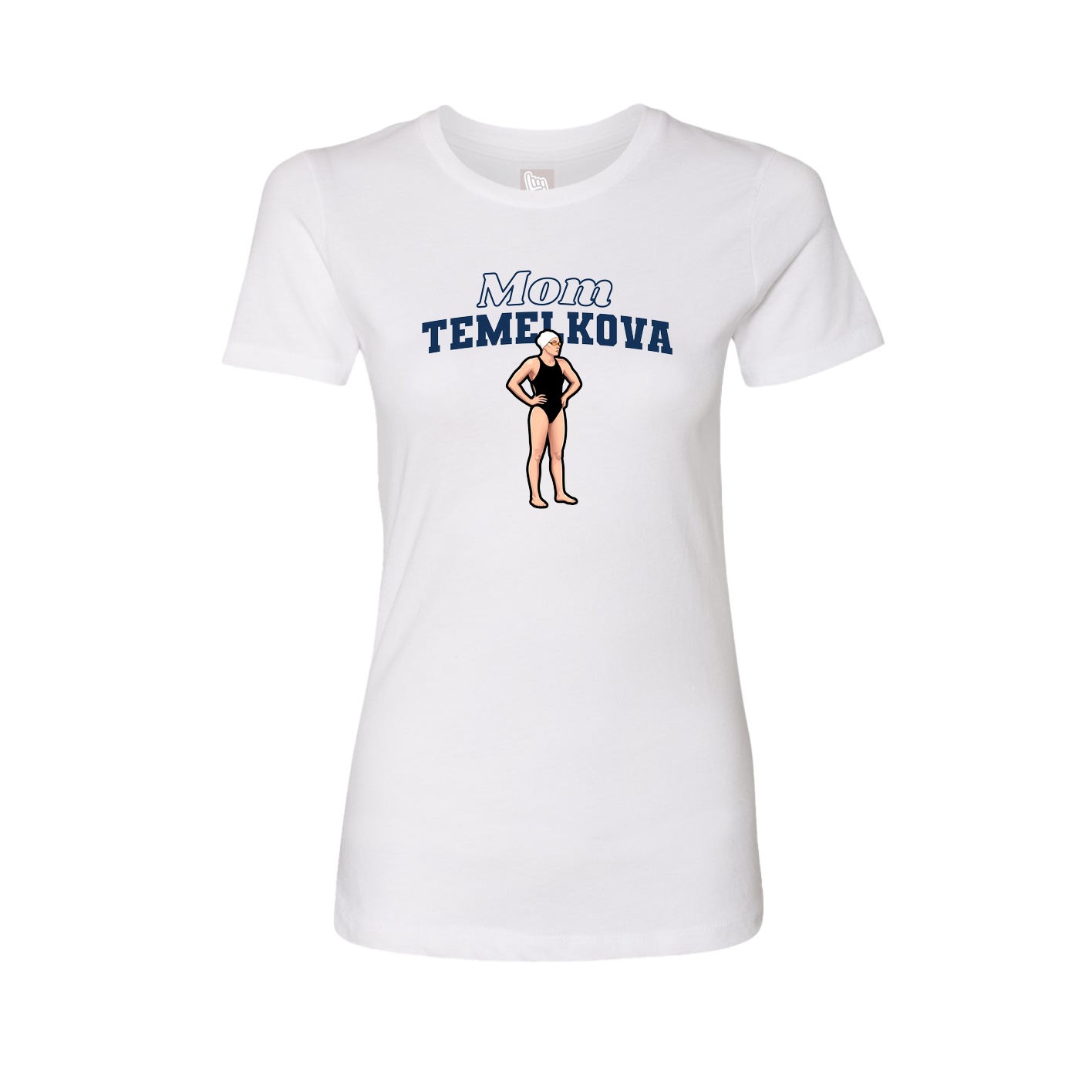 Womens Tee — Mothers Day Block in White