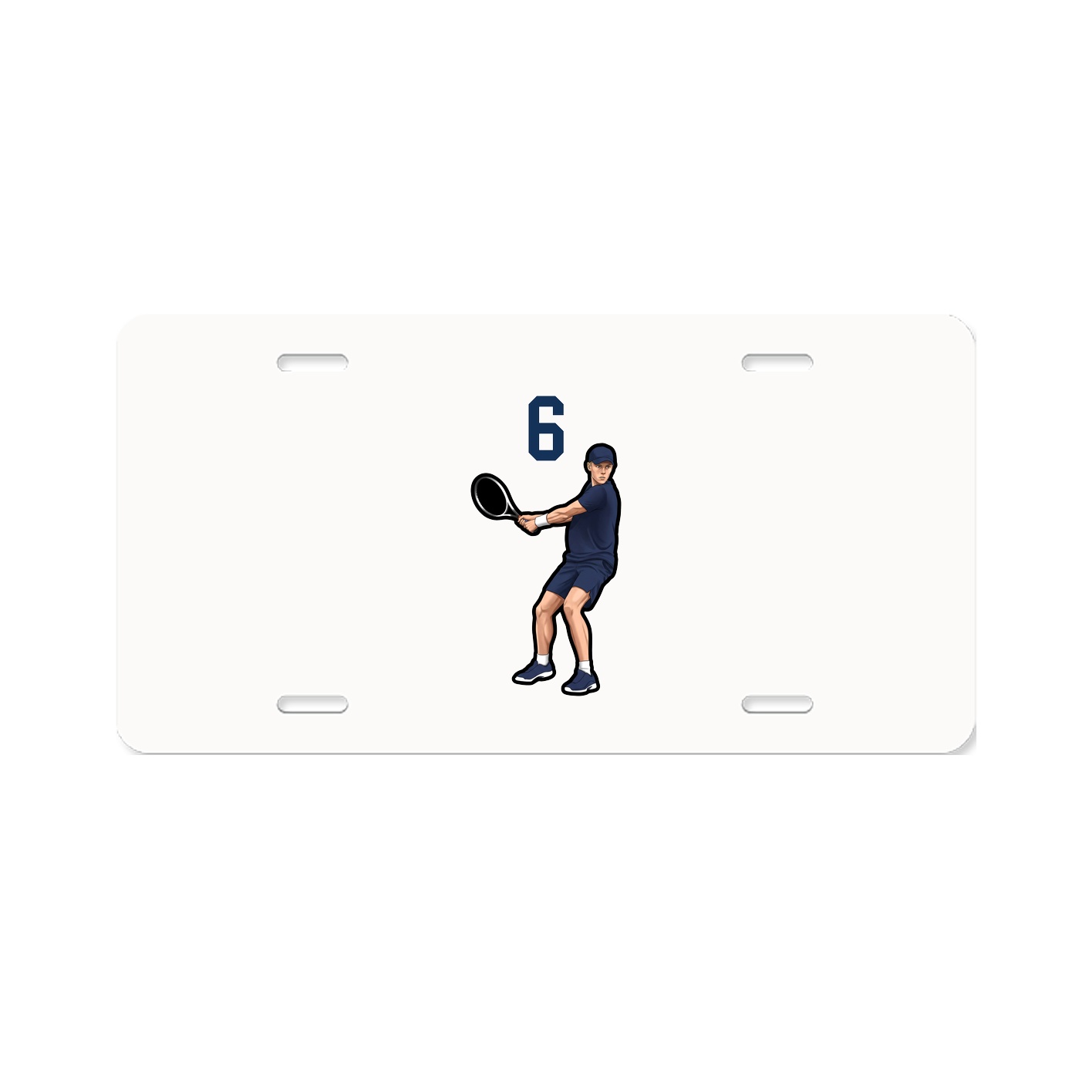 License Plate — Number Top in Classic