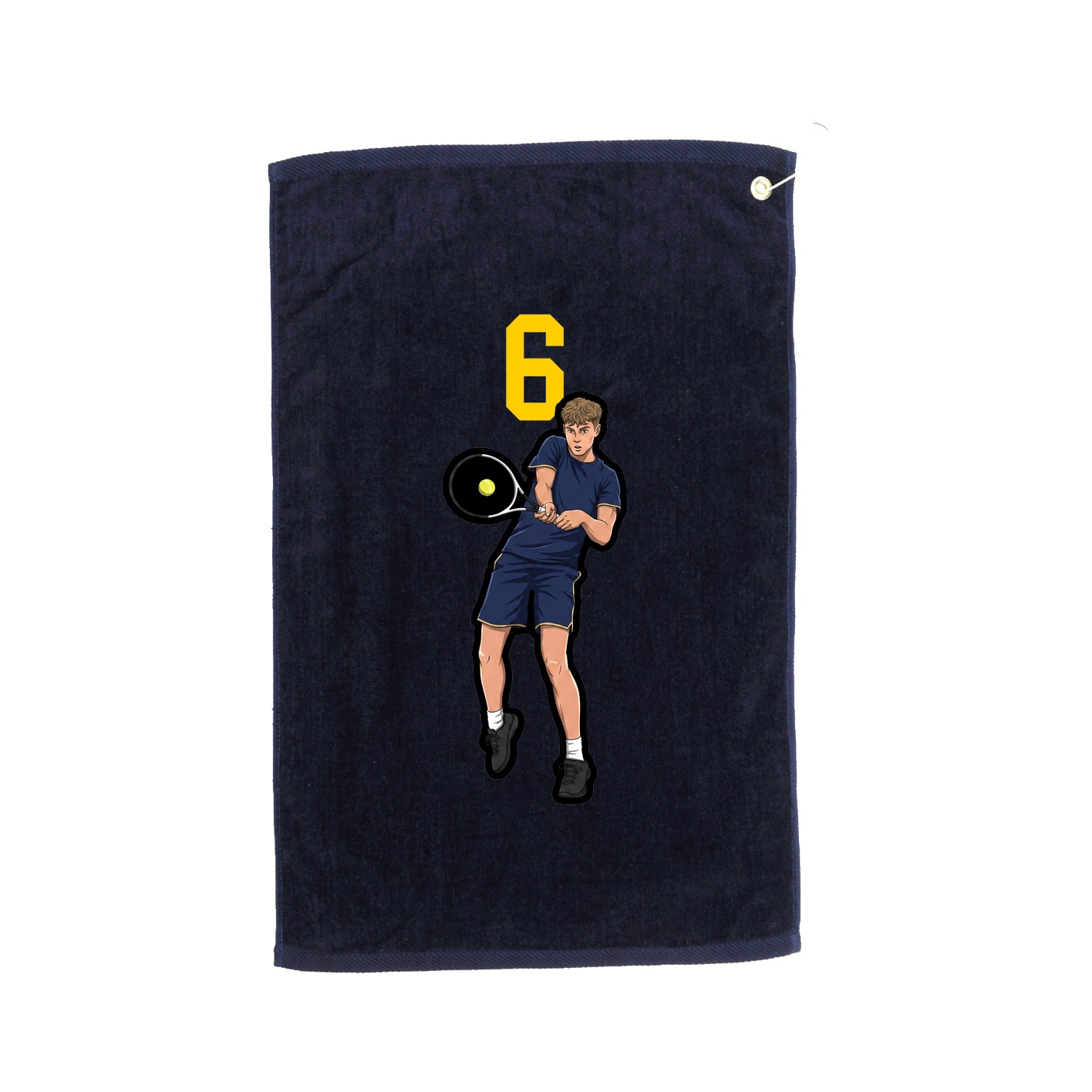 Golf Towel — Number Top in Navy