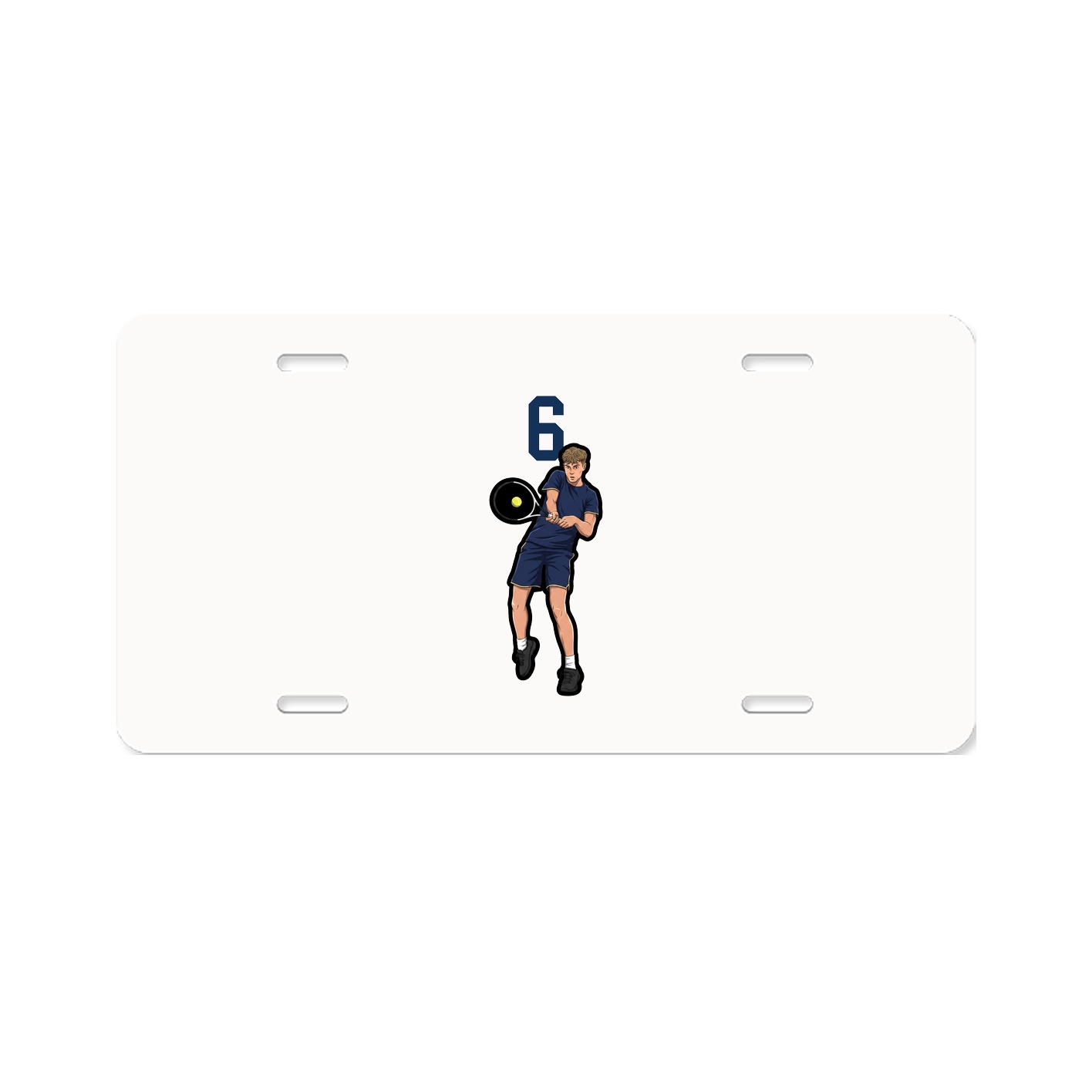 License Plate — Number Top in Classic