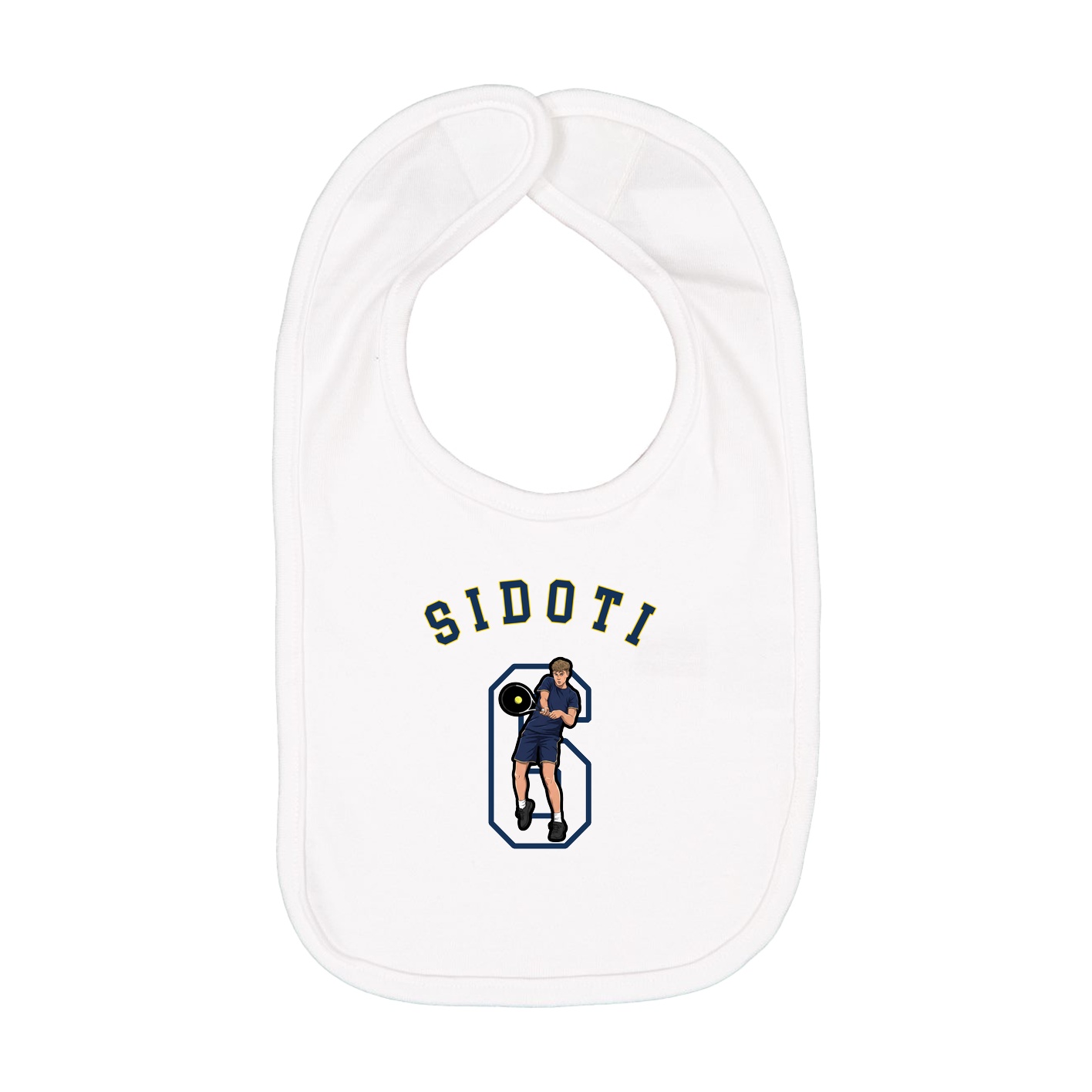 Infant Bib — Shirsey Arch in White