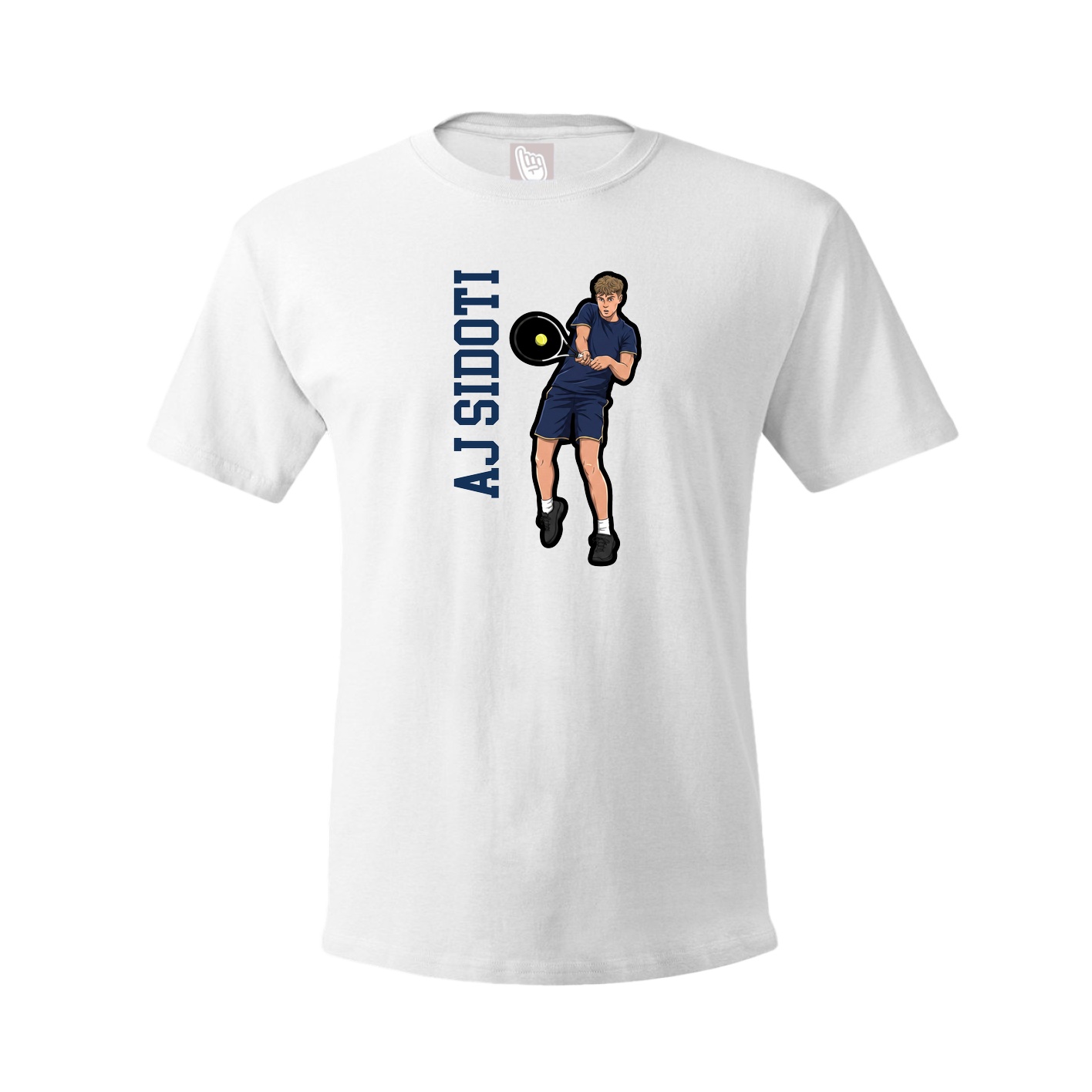 Youth Tee — Name Vertical in White