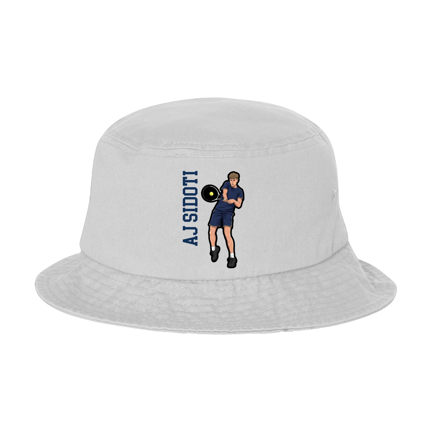 Bucket Cap — Name Vertical in White