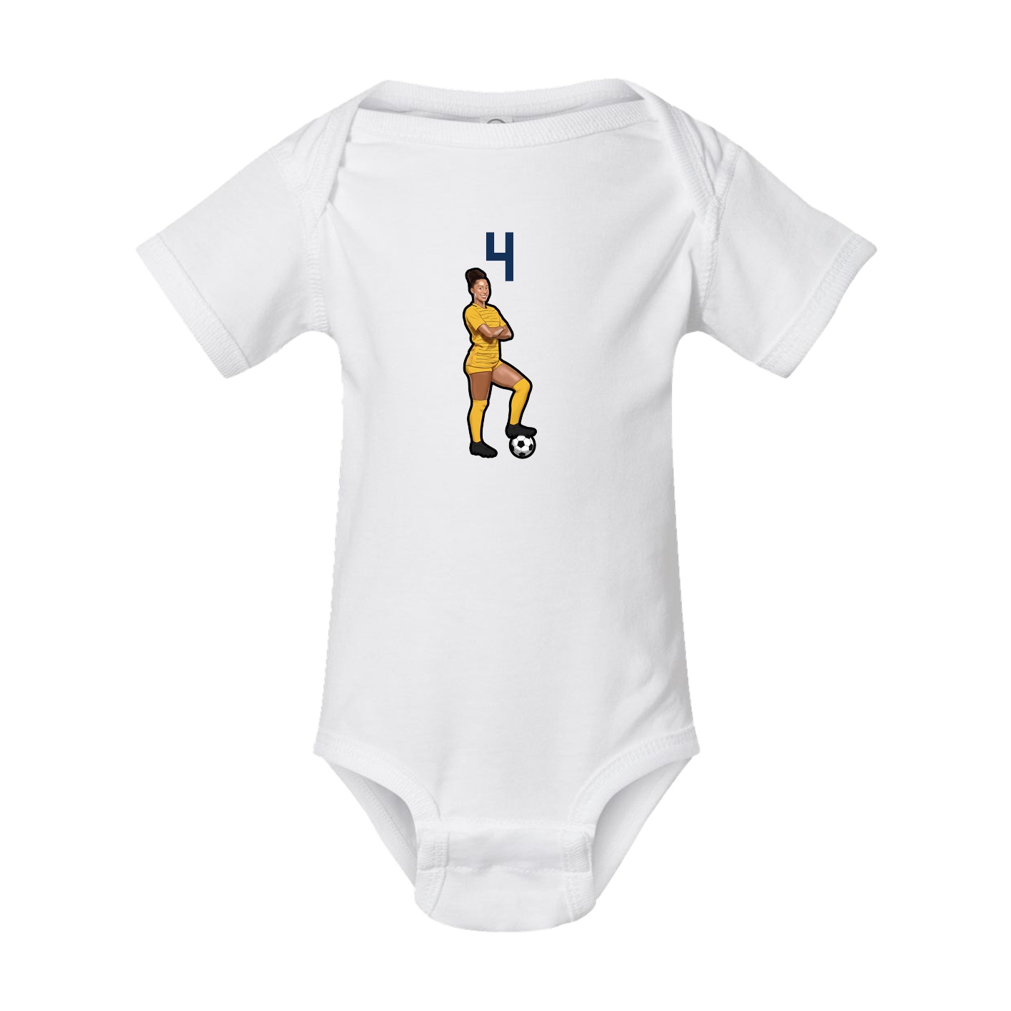 Baby Onesie — Number Top in White