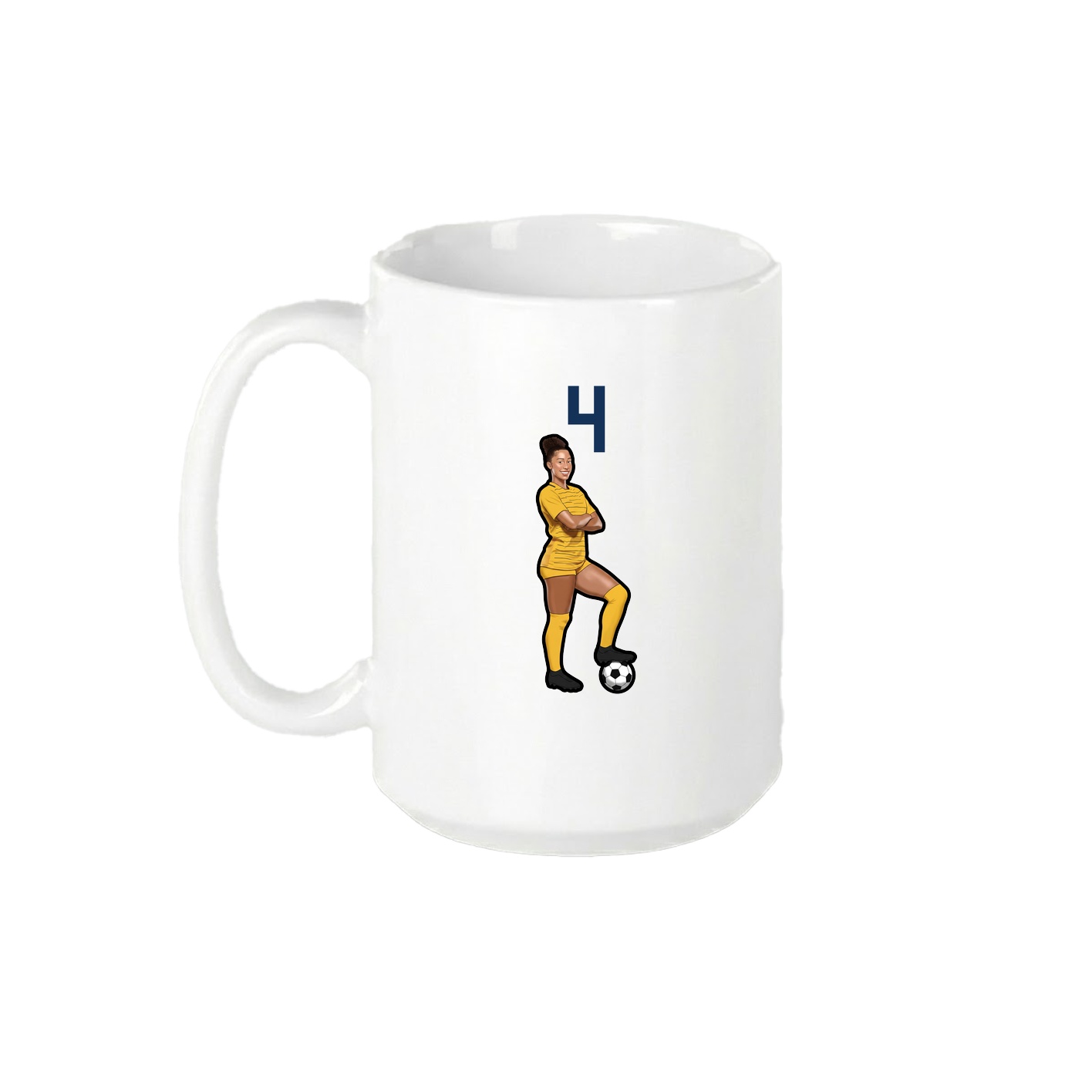 15oz Coffee Mug — Number Top in White