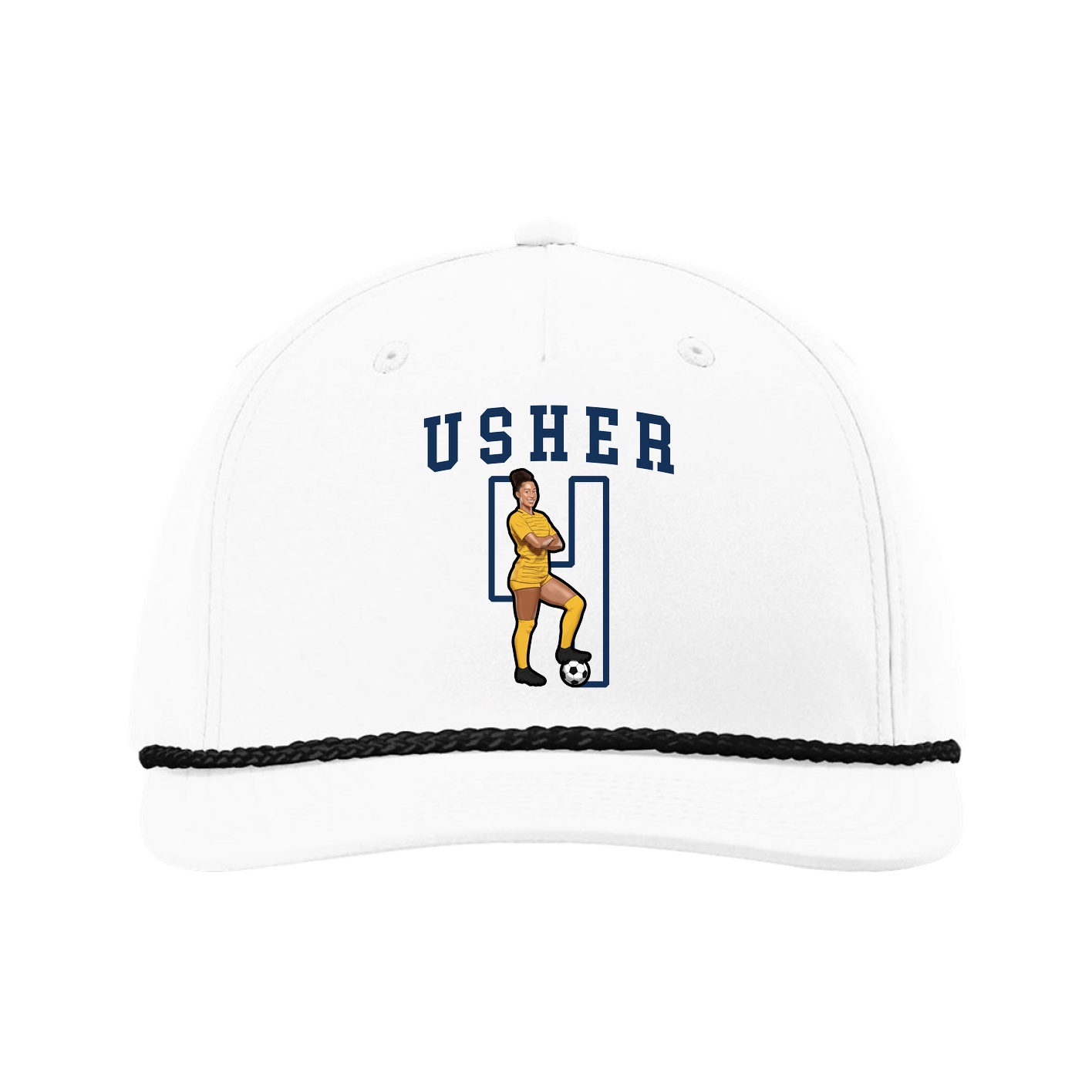 Five-Panel Classic Rope Cap — Shirsey in White