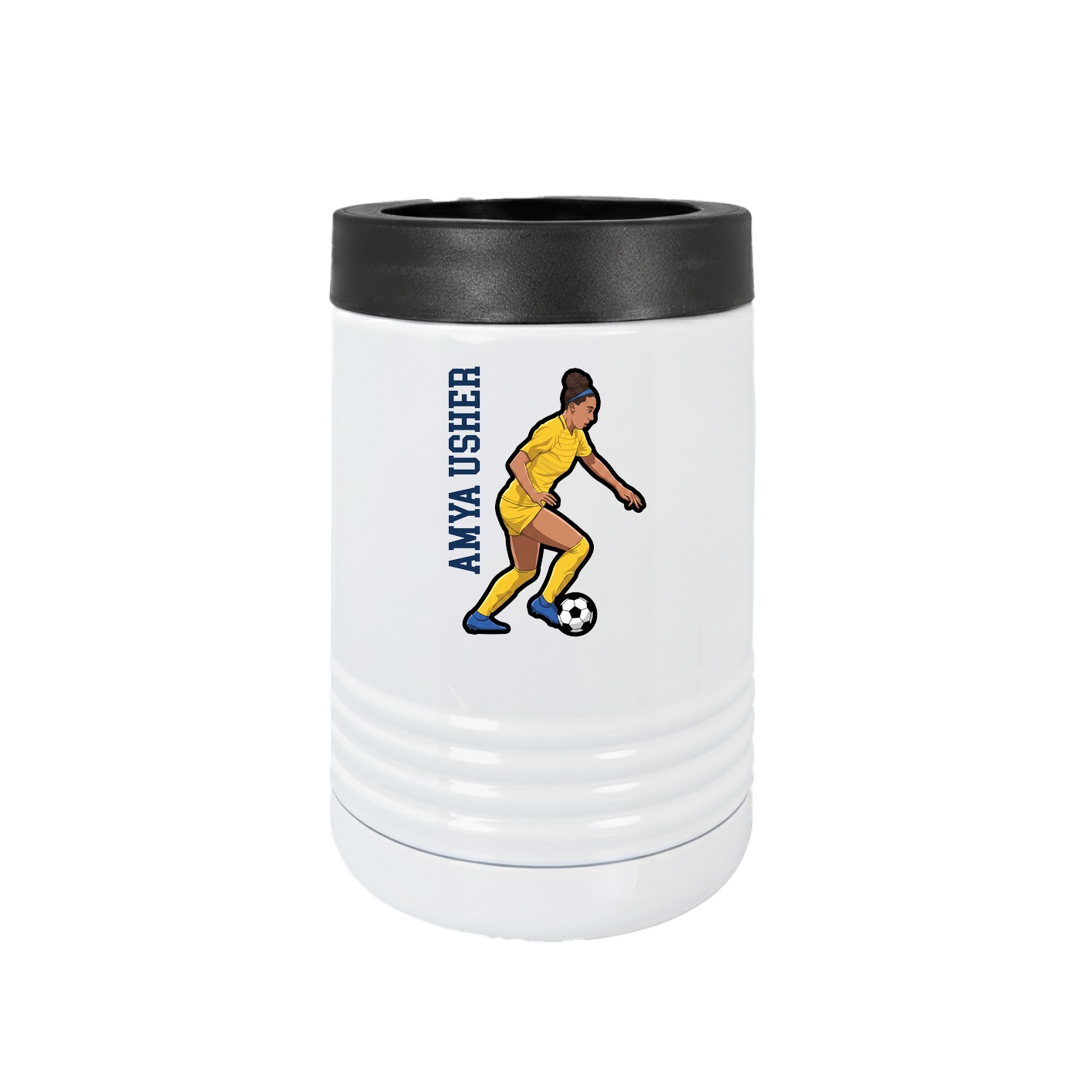 Beverage Holder — Name Vertical in White