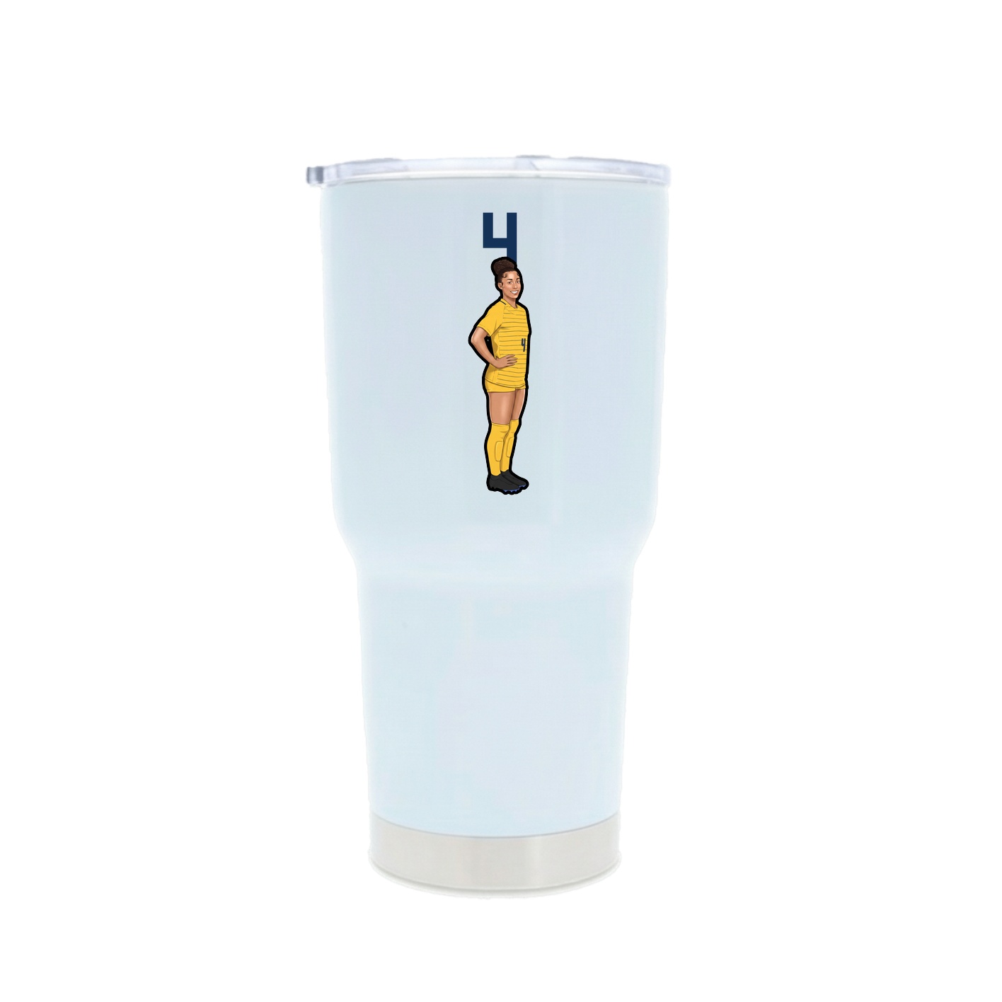 30oz Stainless Steel Tumbler — Number Top in White