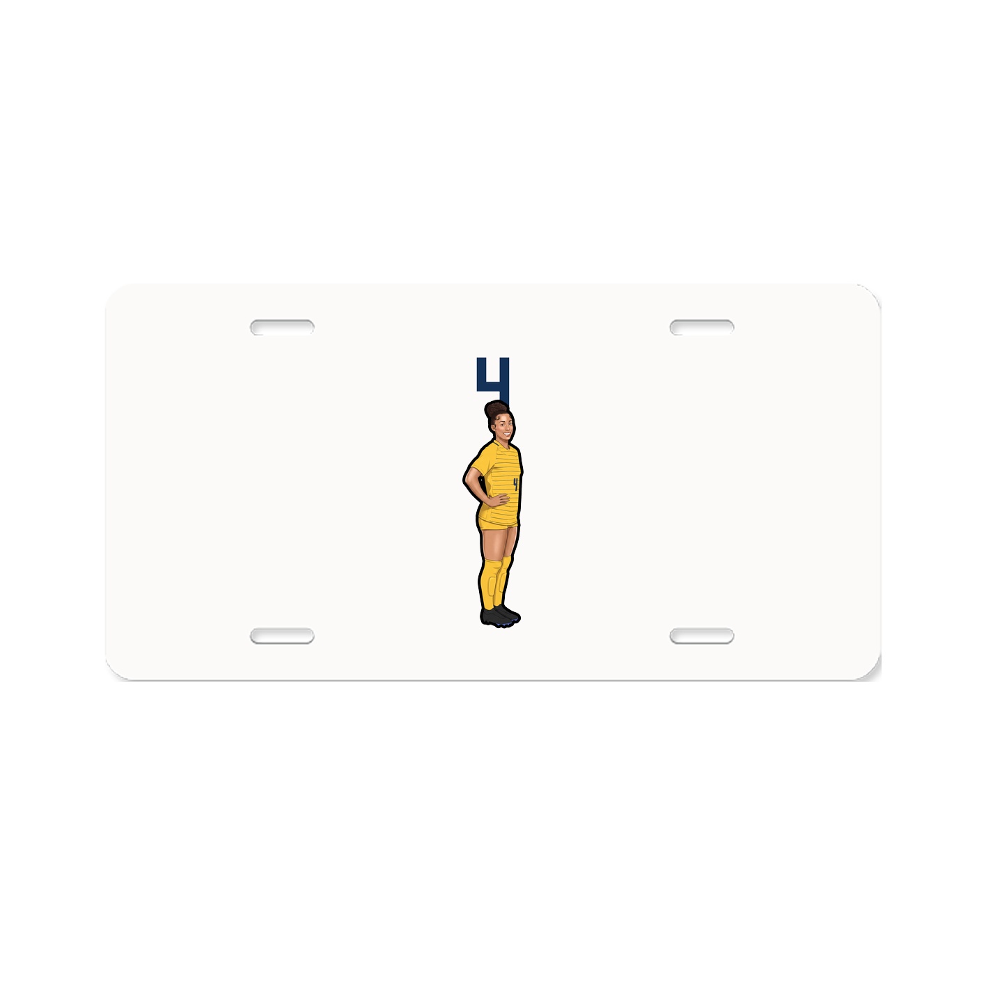 License Plate — Number Top in Classic