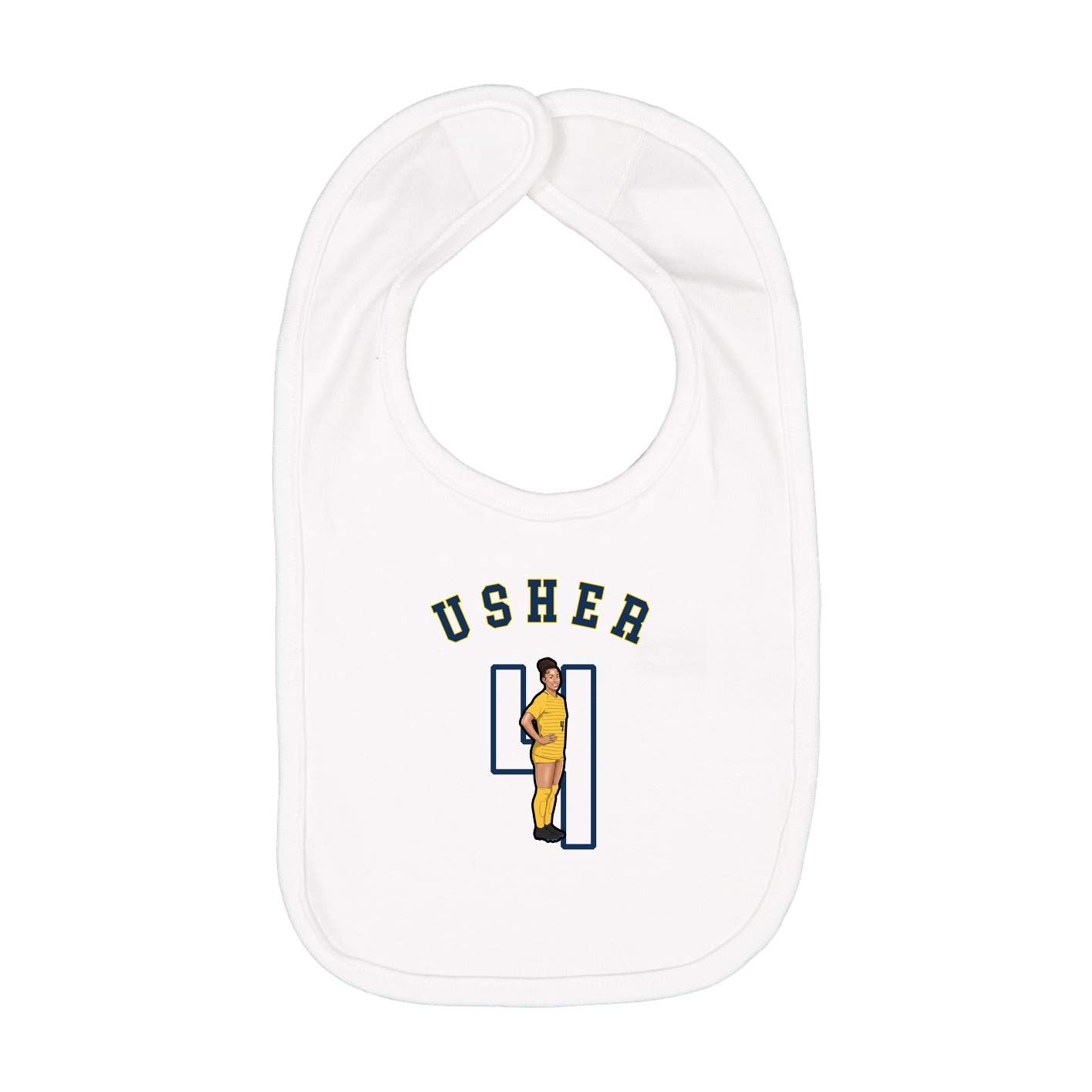 Infant Bib — Shirsey Arch in White