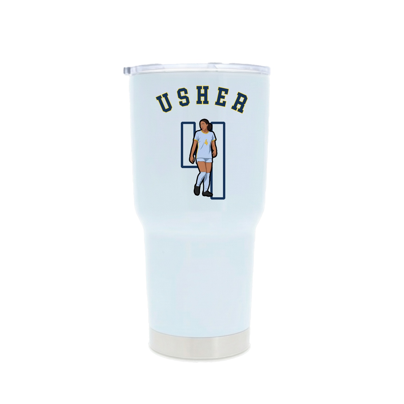 30oz Stainless Steel Tumbler — Shirsey Arch in White