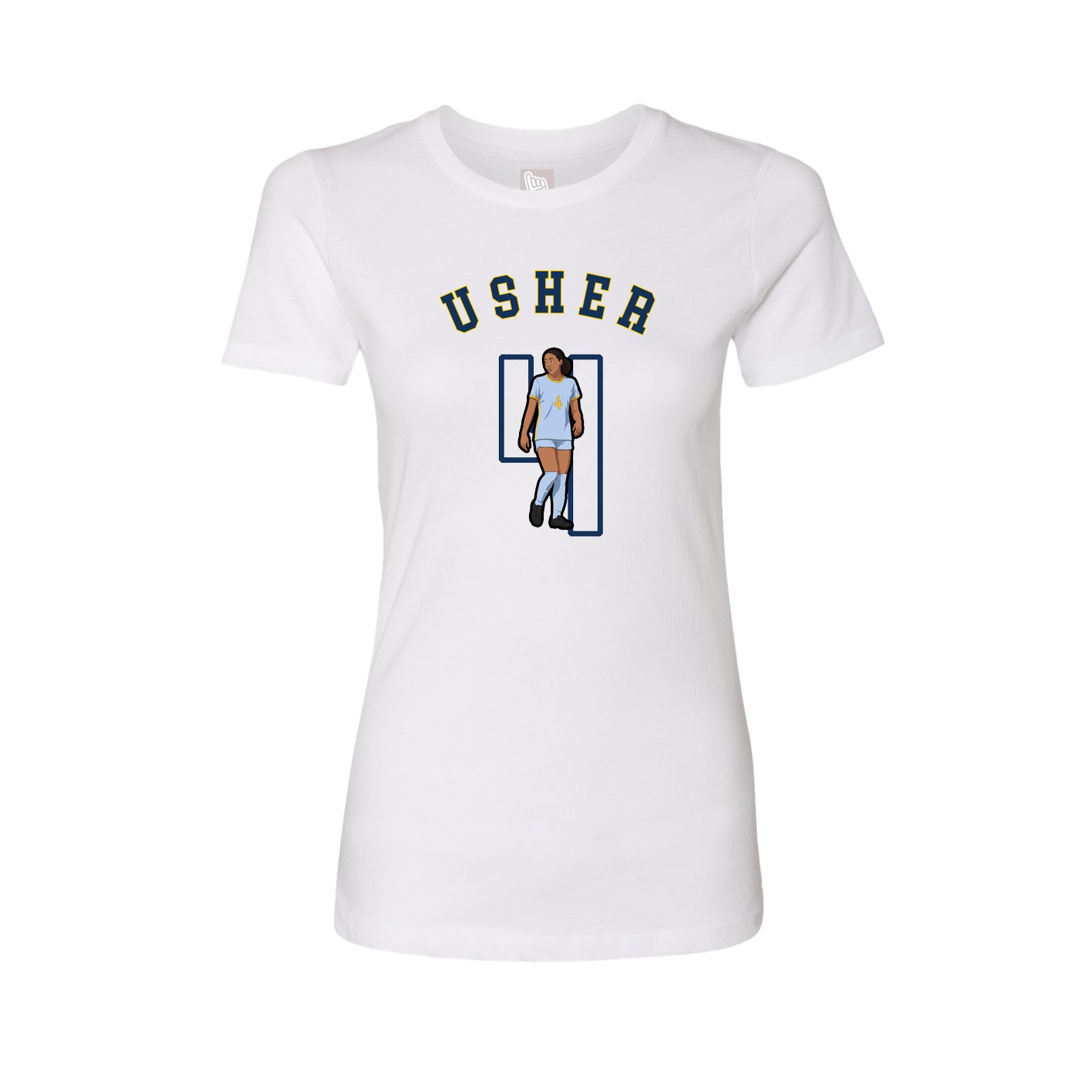 Fitted Women's Tee — Shirsey Arch in White