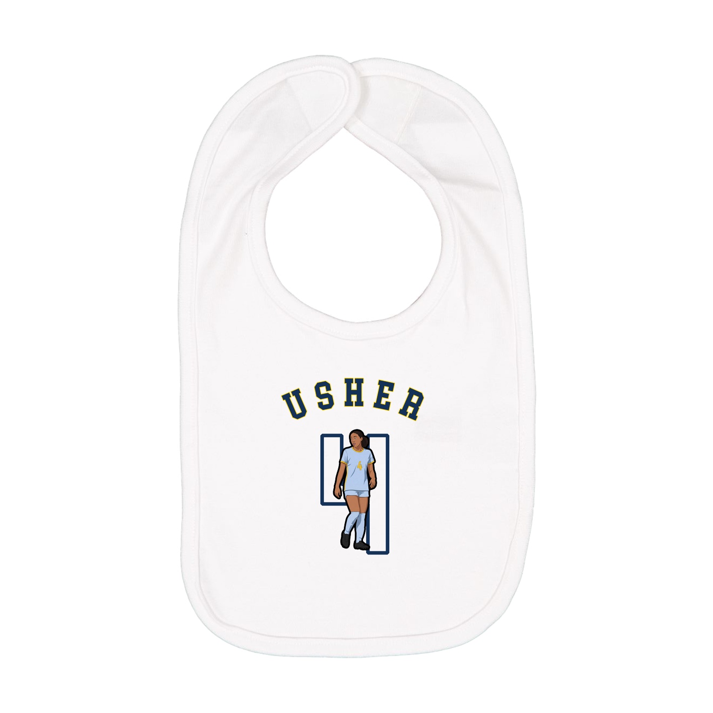 Infant Bib — Shirsey Arch in White
