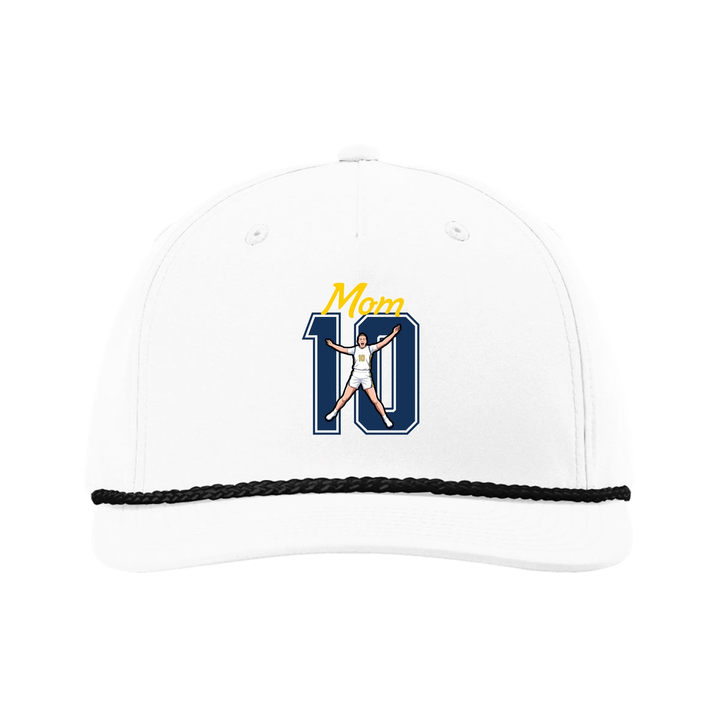 Five-Panel Classic Rope Cap — Mothers Day Shirsey in White