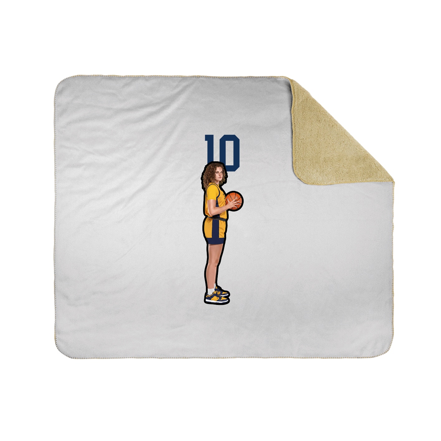 Throw Blanket — Number Top in White