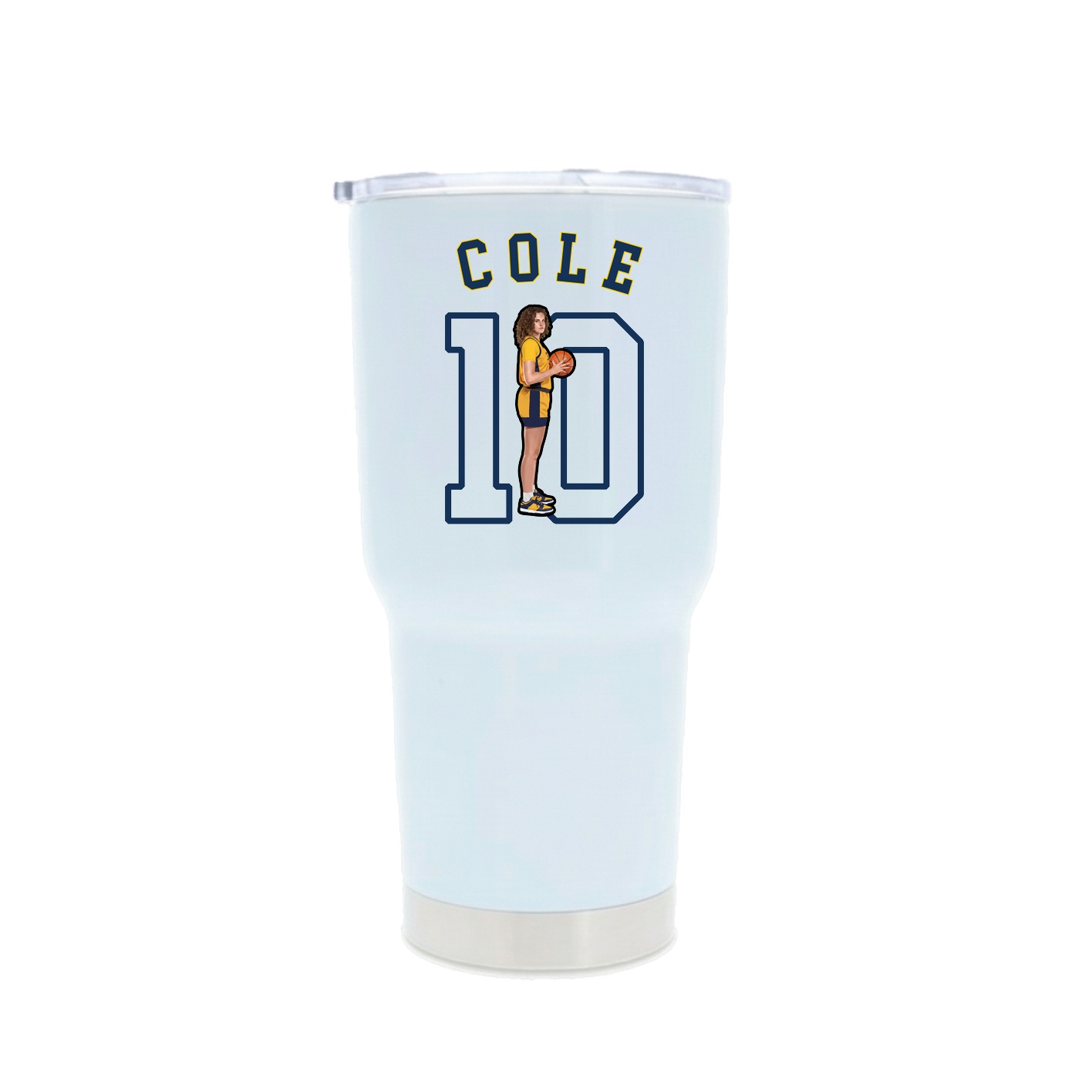 30oz Stainless Steel Tumbler — Shirsey Arch in White