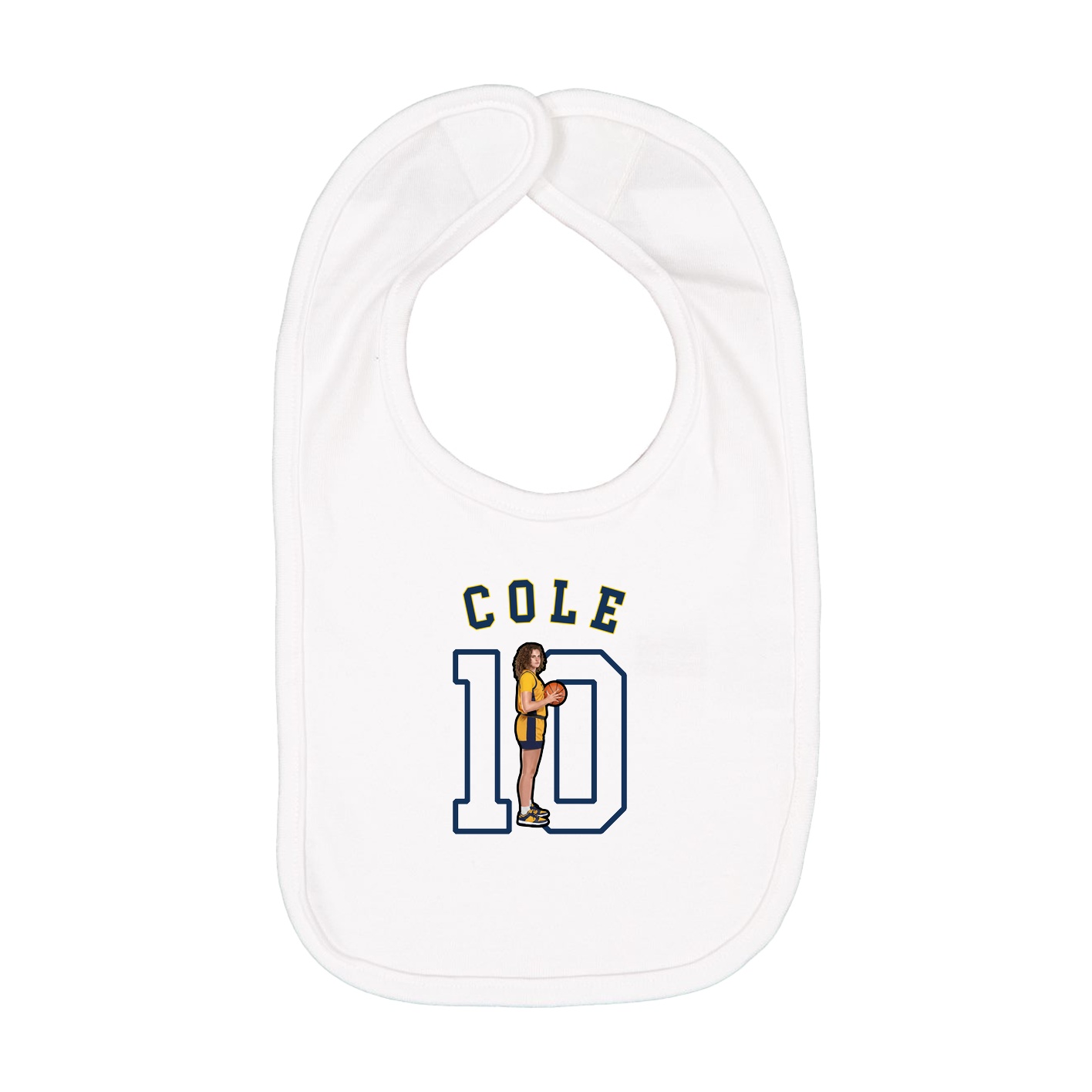 Infant Bib — Shirsey Arch in White