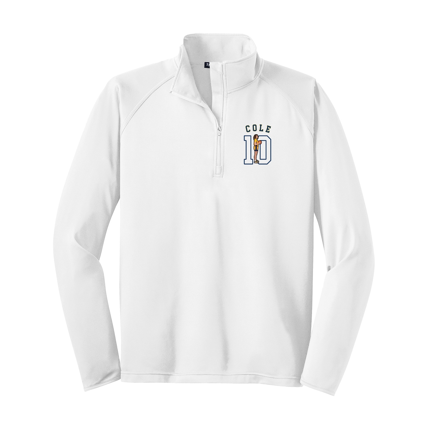 Q-Zip Pullover — Shirsey Arch in White