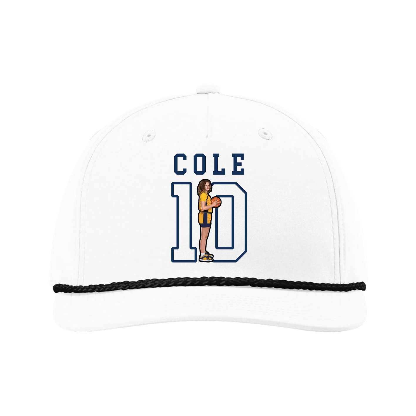 Five-Panel Classic Rope Cap — Shirsey in White