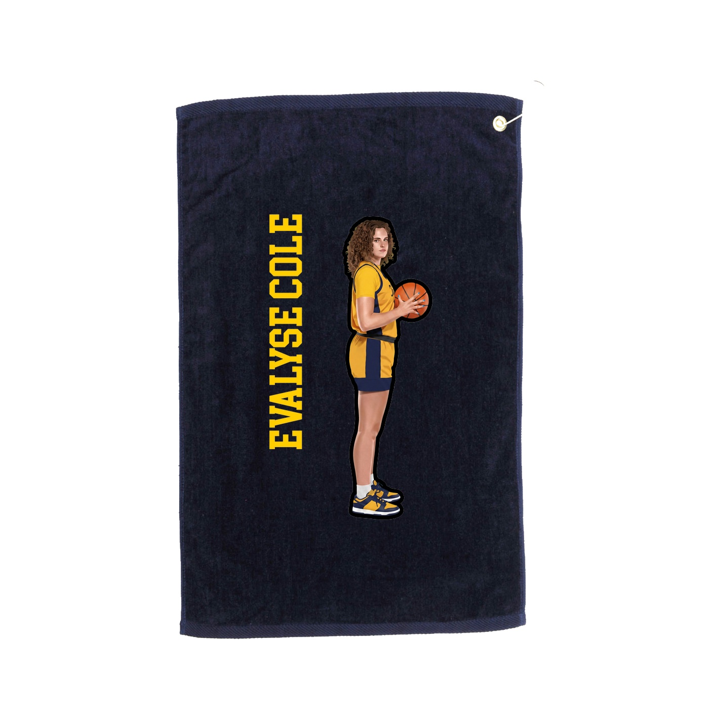 Golf Towel — Name Vertical in Navy