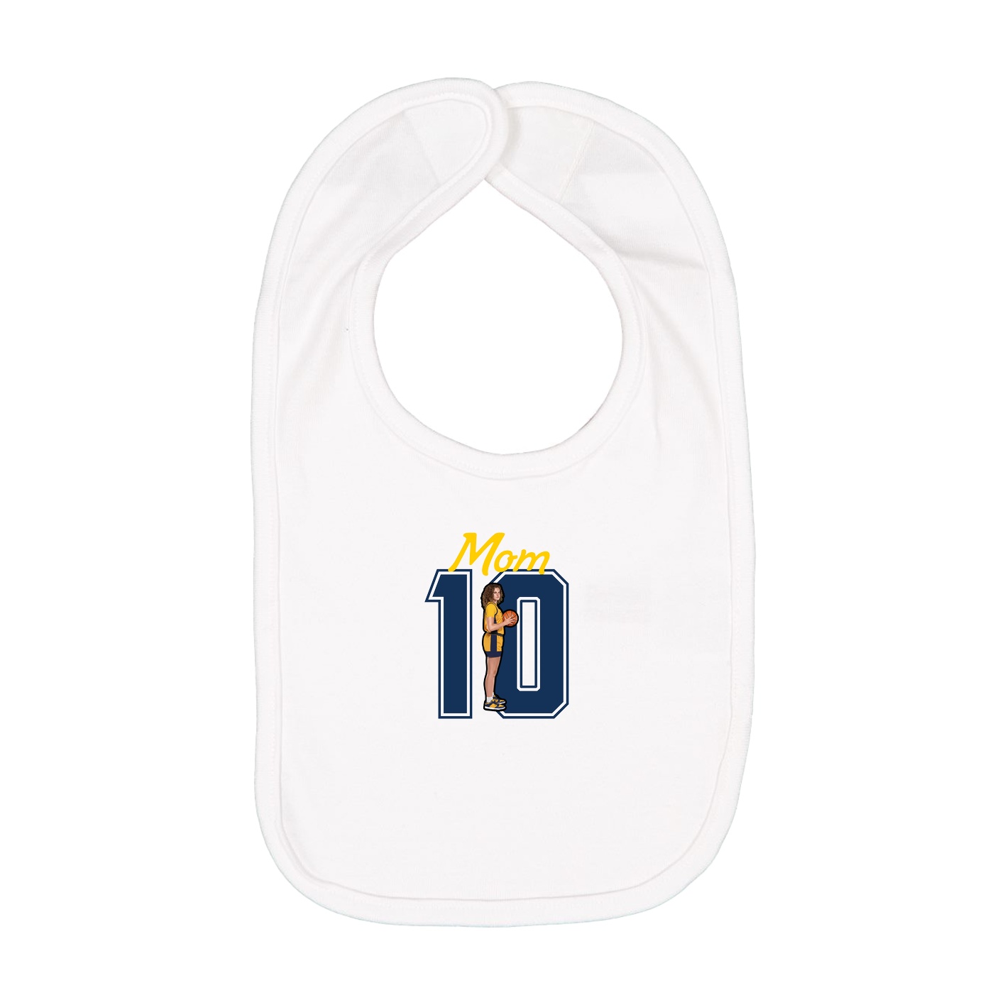 Infant Bib — Mothers Day Shirsey in White