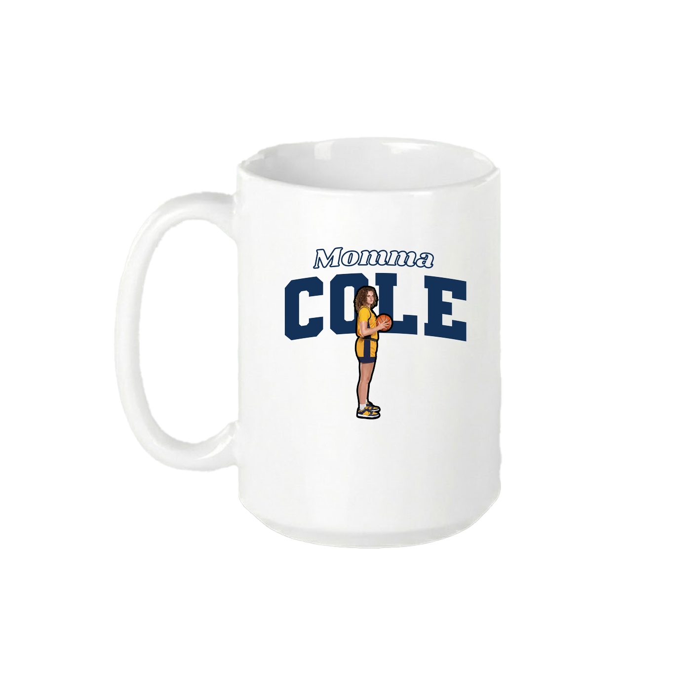 15oz Coffee Mug — Mothers Day Block in White