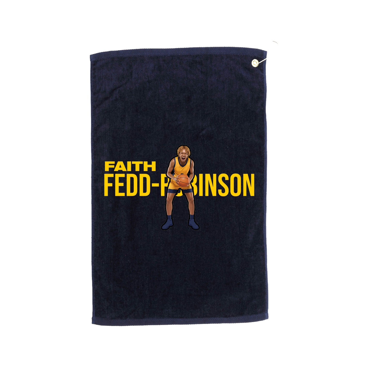 Golf Towel — Player Name in Navy