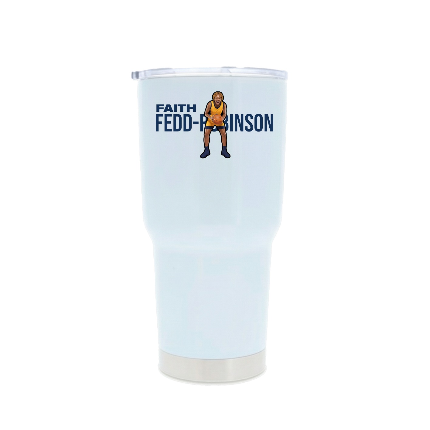 30oz Stainless Steel Tumbler — Player Name in White