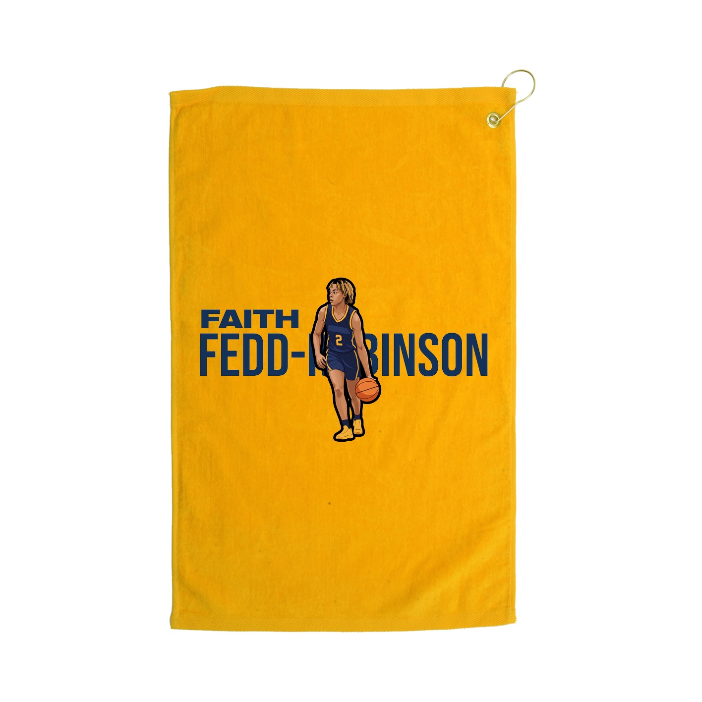 Golf Towel — Player Name in Gold