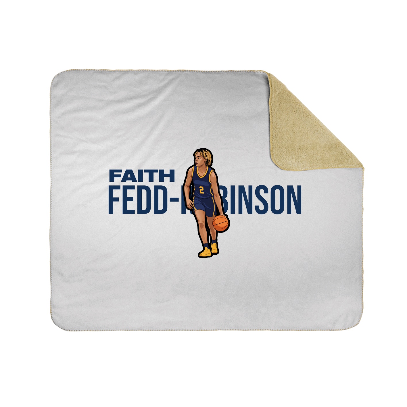 Throw Blanket — Player Name in White