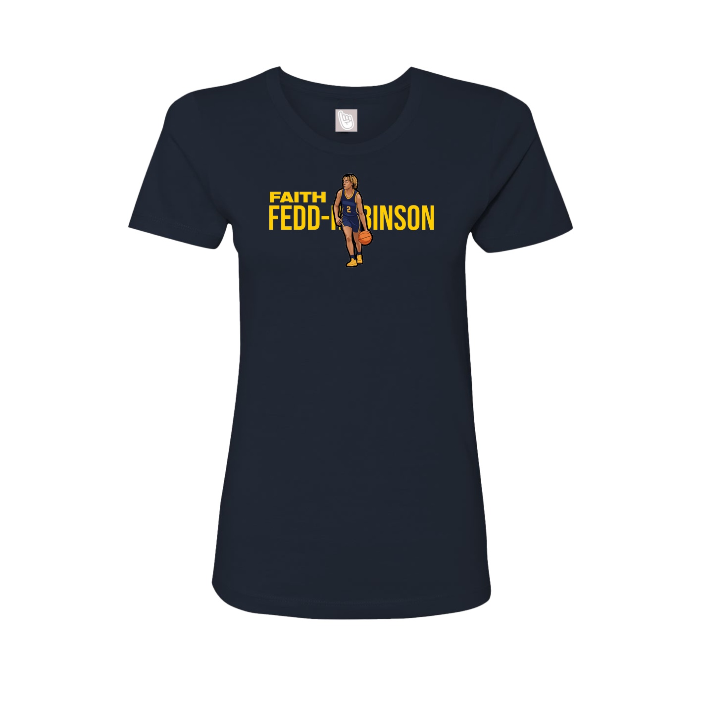 Womens Tee — Player Name in Navy