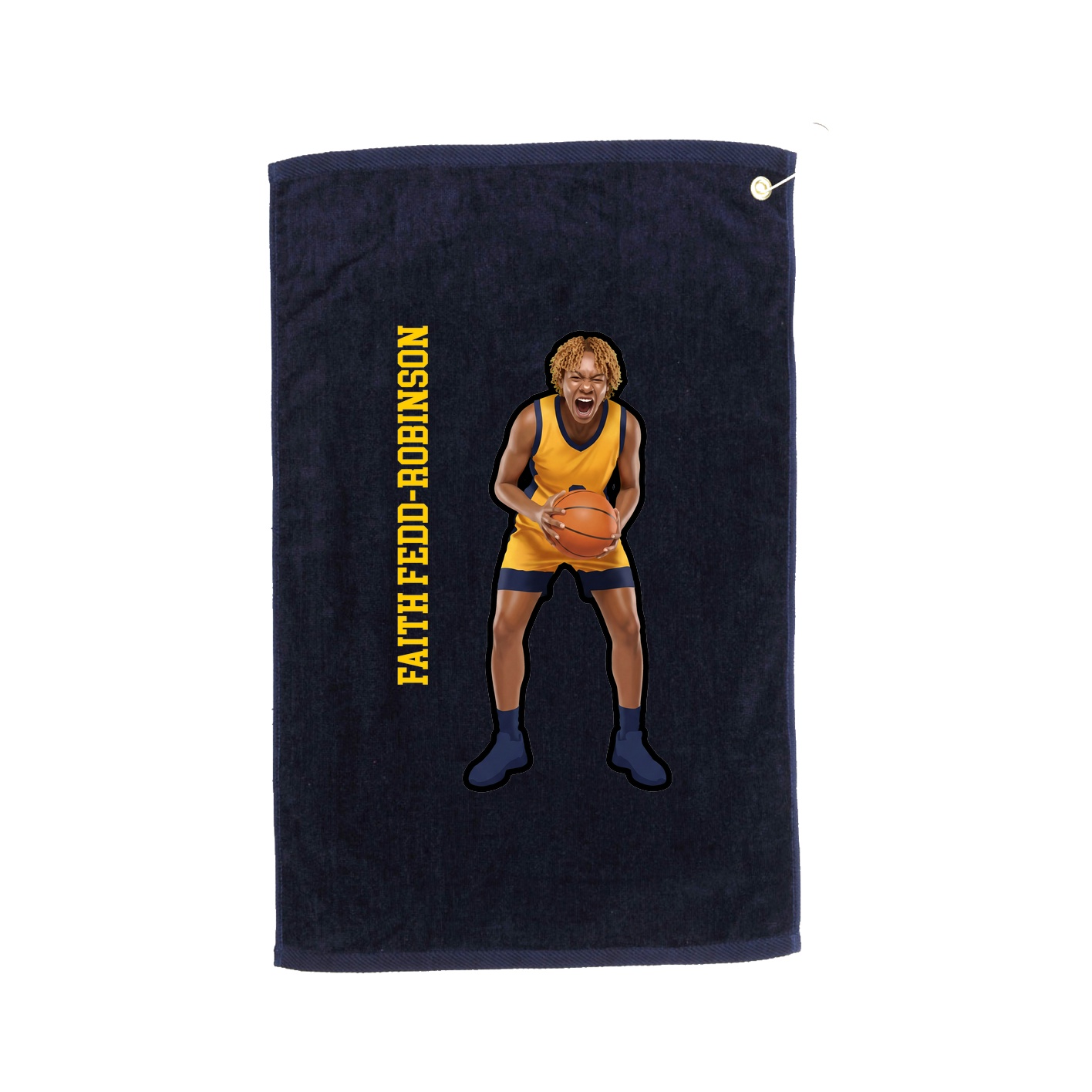 Golf Towel — Name Vertical in Navy