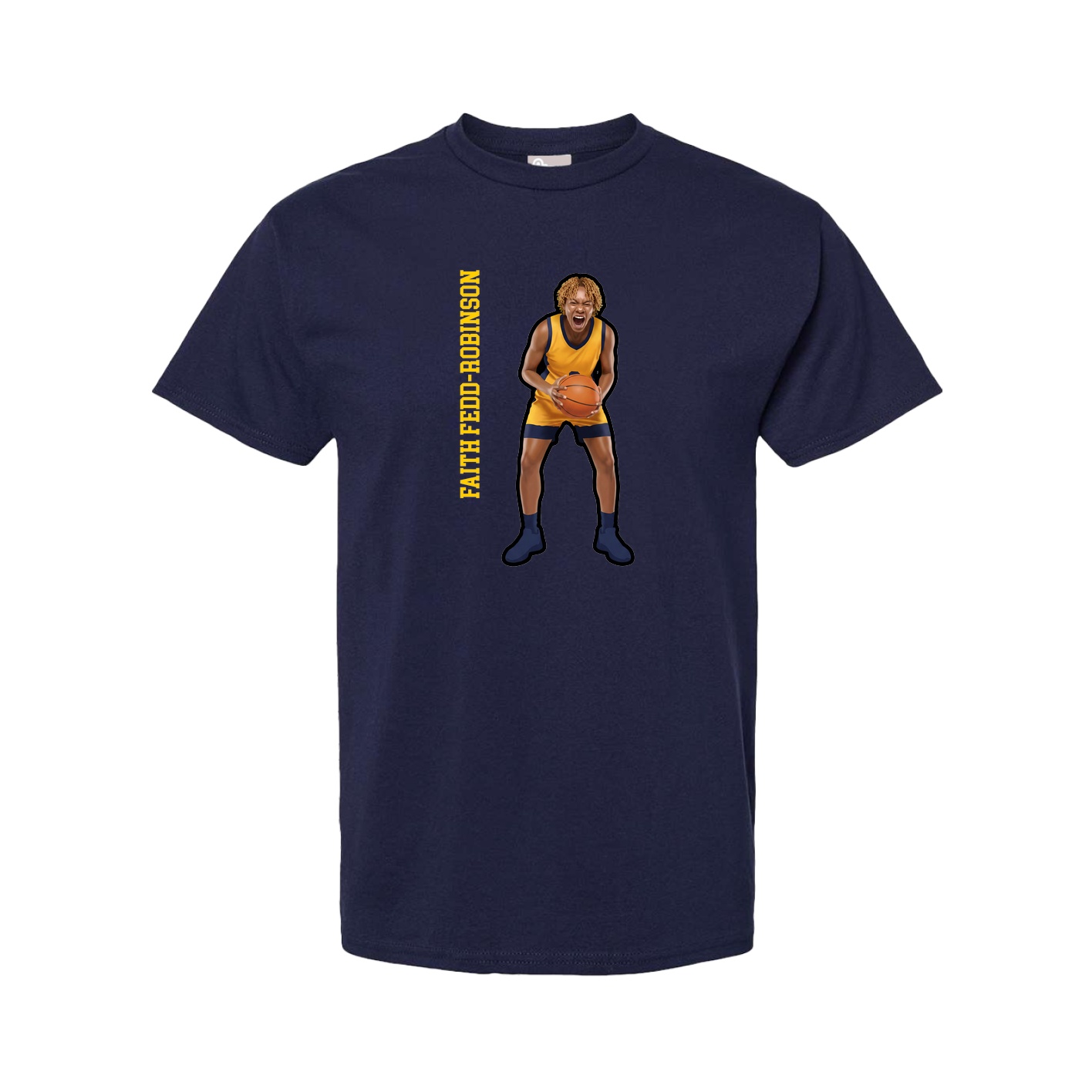 Tee — Name Vertical in Navy