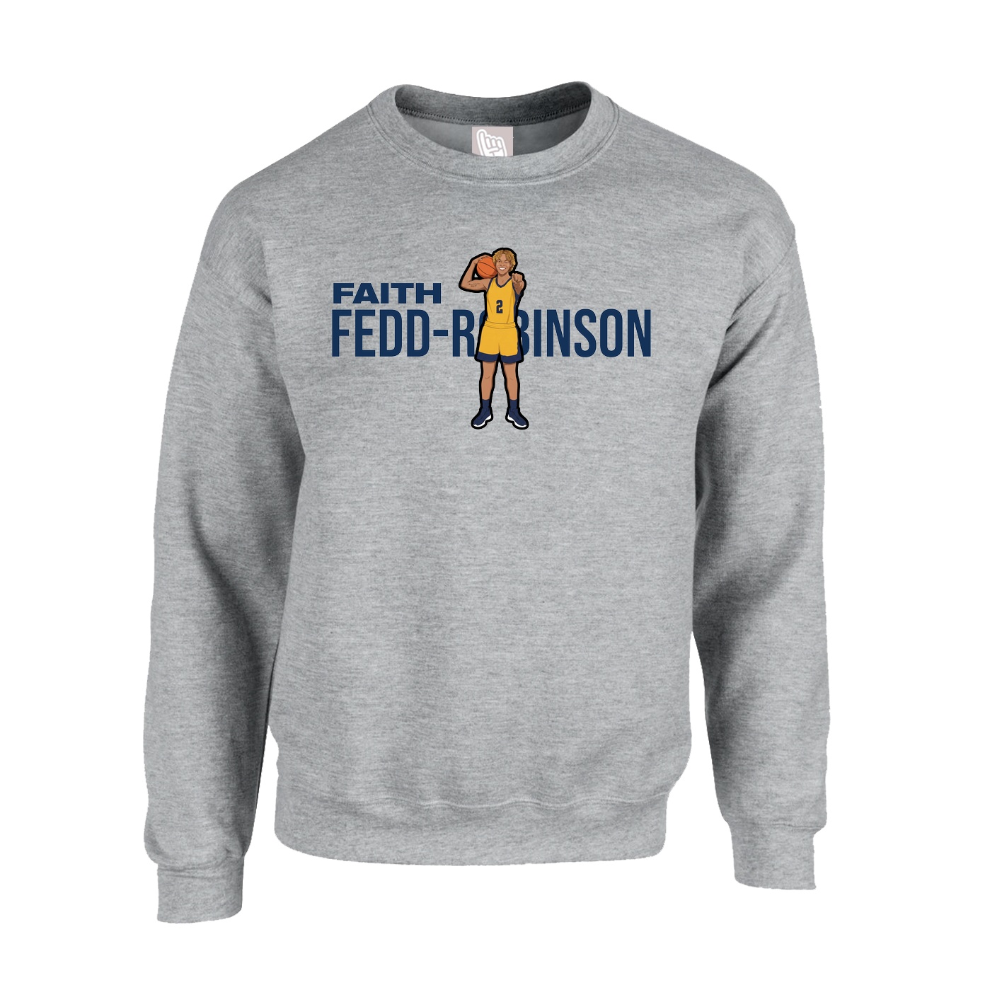Fleece Crew — Player Name in Grey