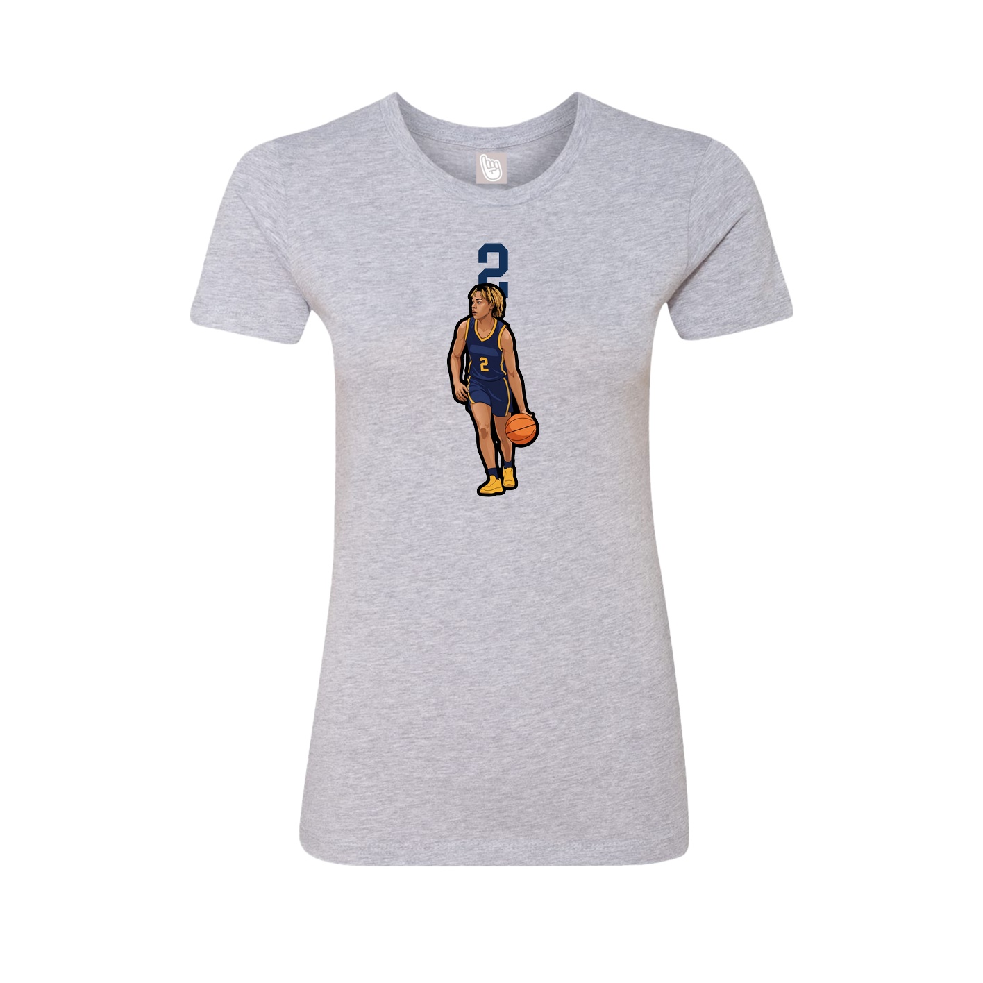 Womens Tee — Number Top in Grey