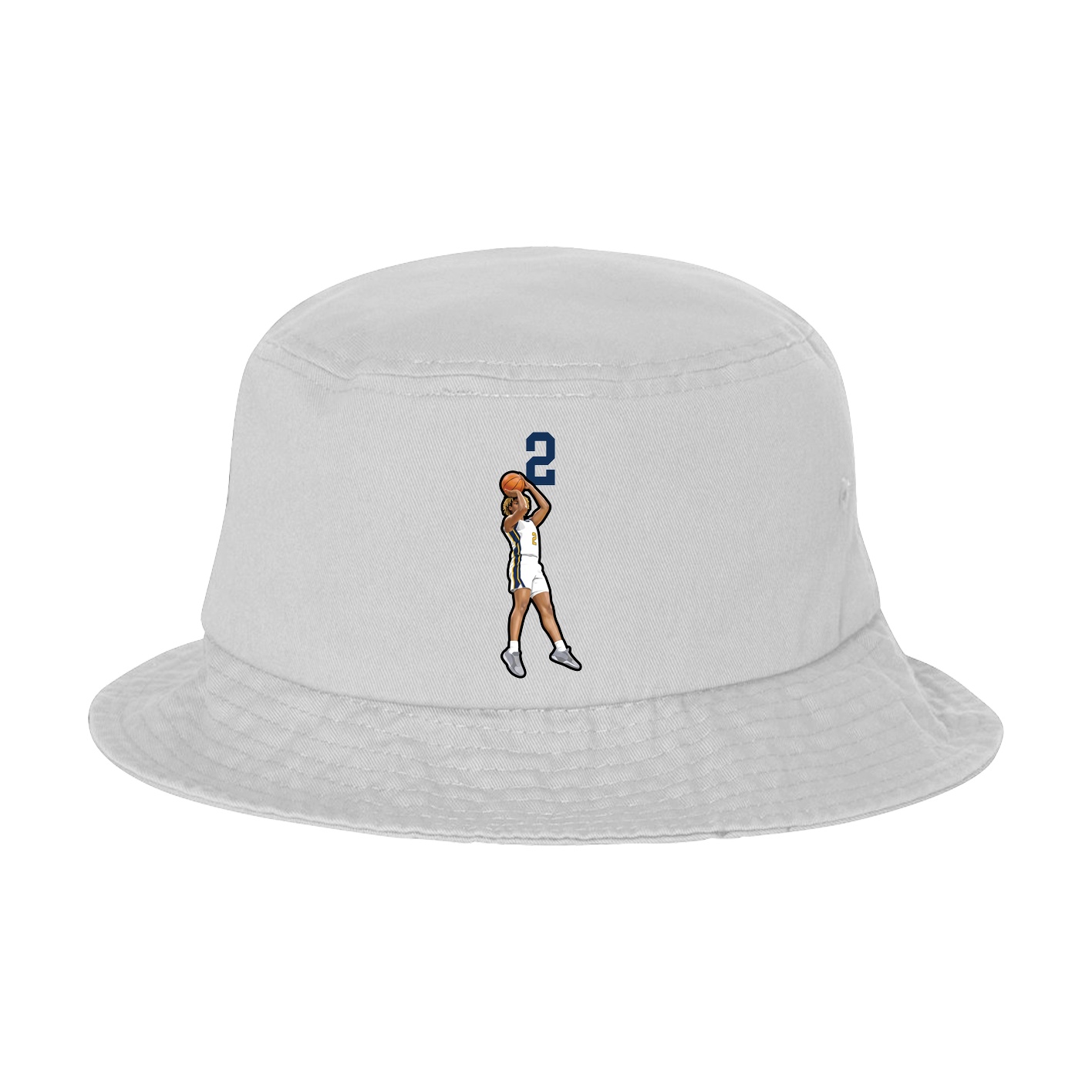 Bucket Cap — Number Top in White