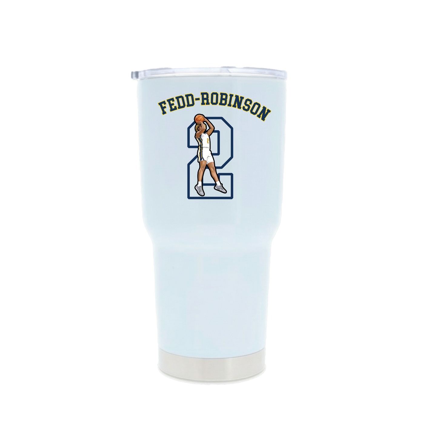 30oz Stainless Steel Tumbler — Shirsey Arch in White